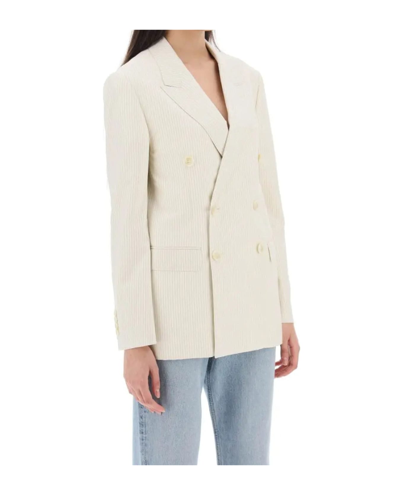 Celine Double-breasted Jacket - Beige