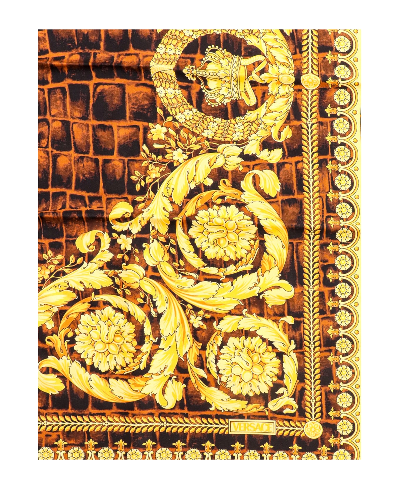 Versace Printed Scarf - Gold スカーフ＆ストール