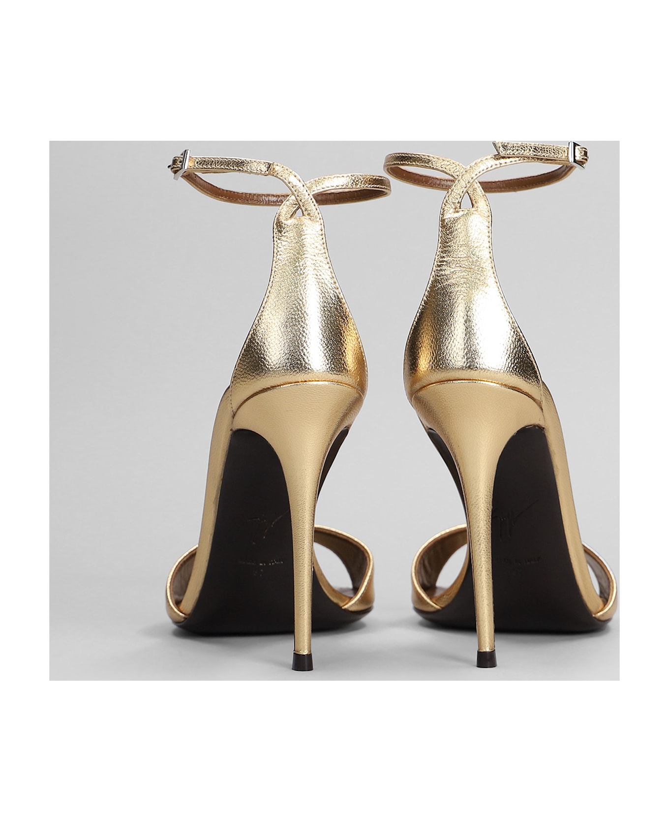 Giuseppe Zanotti Intriigo Strap 105 Sandals In Gold Leather - gold