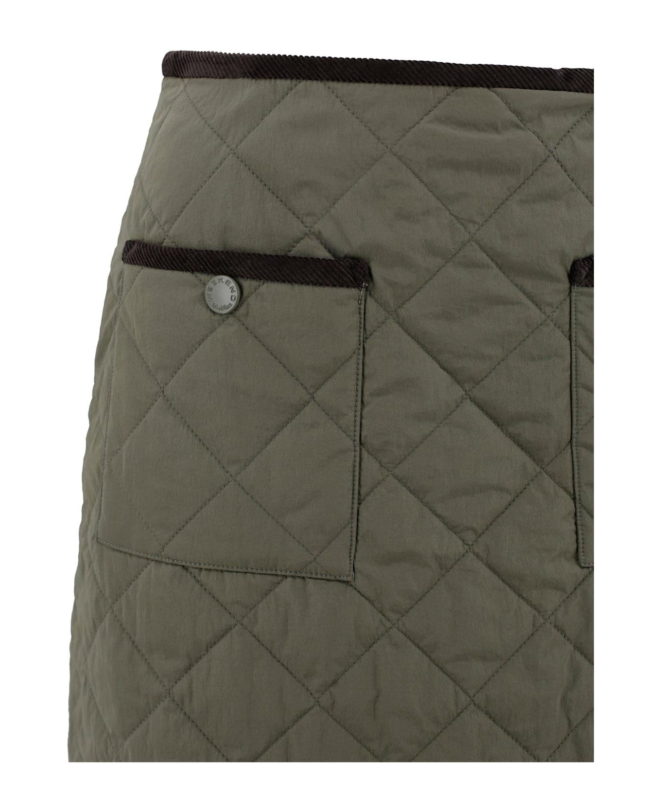 Weekend Max Mara Max Mara Weekend Erba Quilted Mini Skirt - Kaki