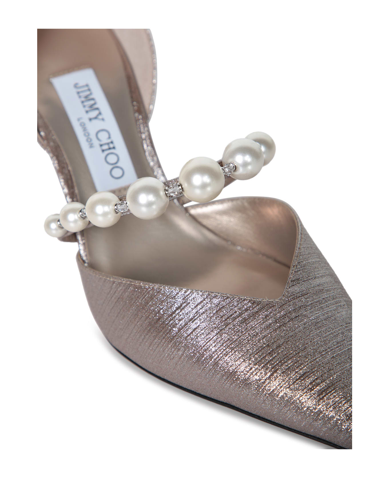 Jimmy Choo Aurelie 85 Macaron Silver Pumps - Metallic