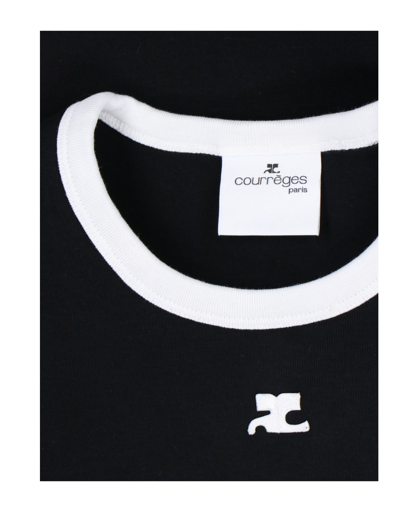 Courrèges Logo T-shirt - Black