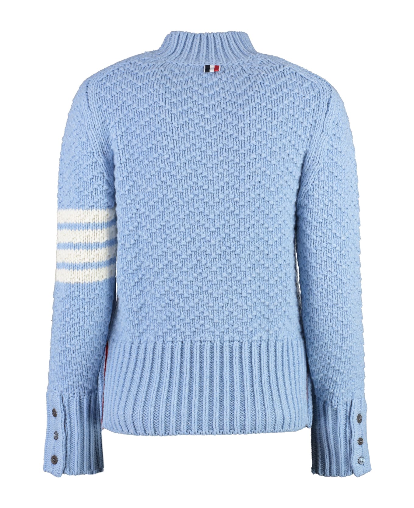 Thom Browne Turtleneck Wool Pullover - Light Blue ニットウェア