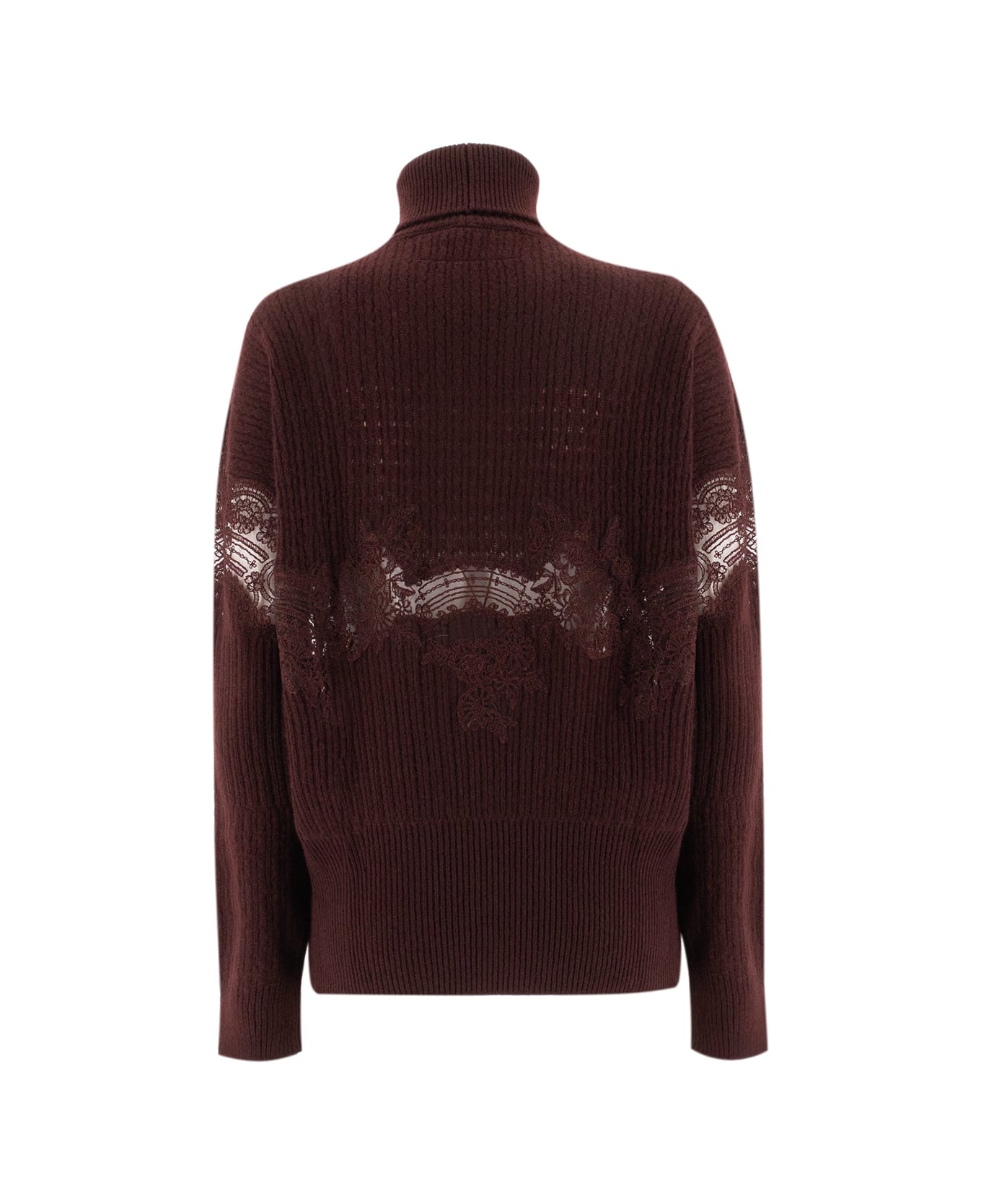 Ermanno Scervino Sweater - MELANGE MARRONE SCURO