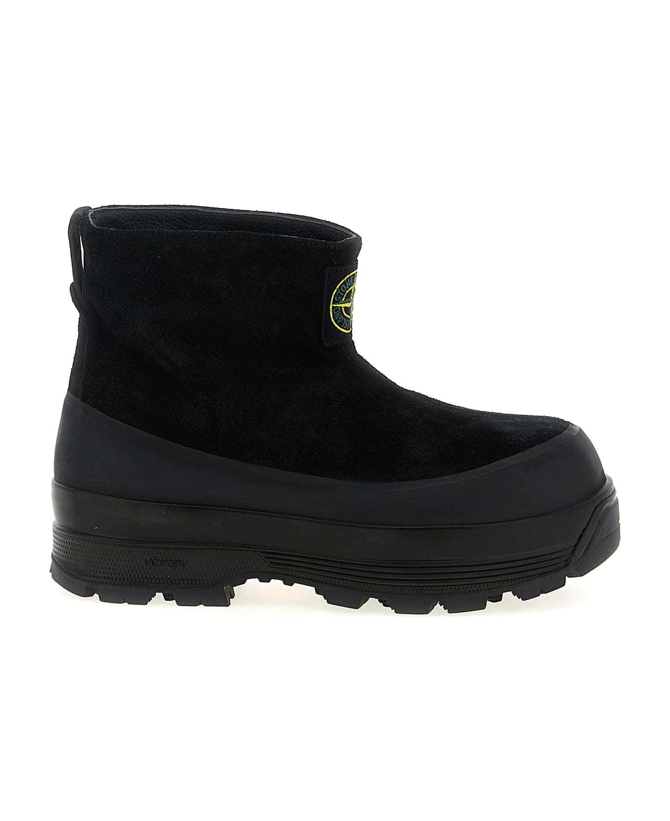 Stone Island Suede Ankle Boots - BLACK