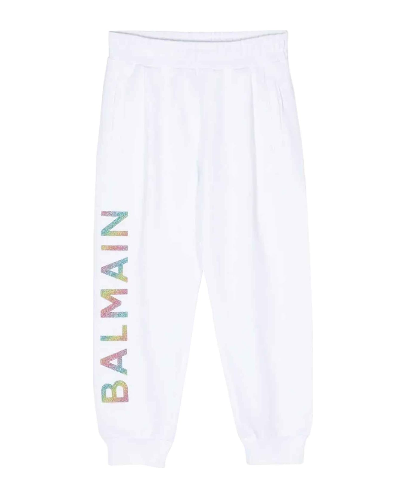 Balmain White Trousers Girl - Bianco