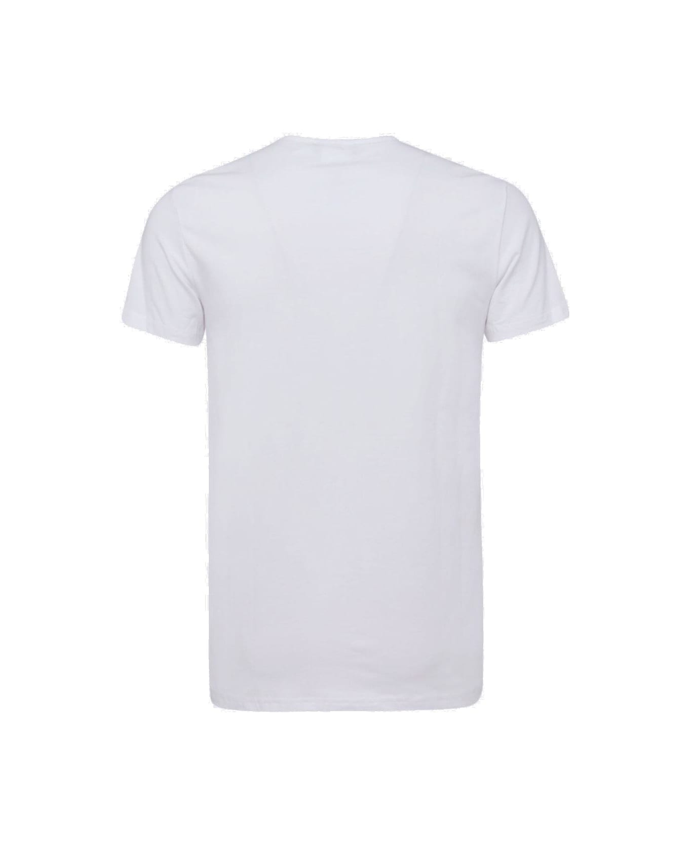 Versace Short-sleeved Crewneck T-shirt - White