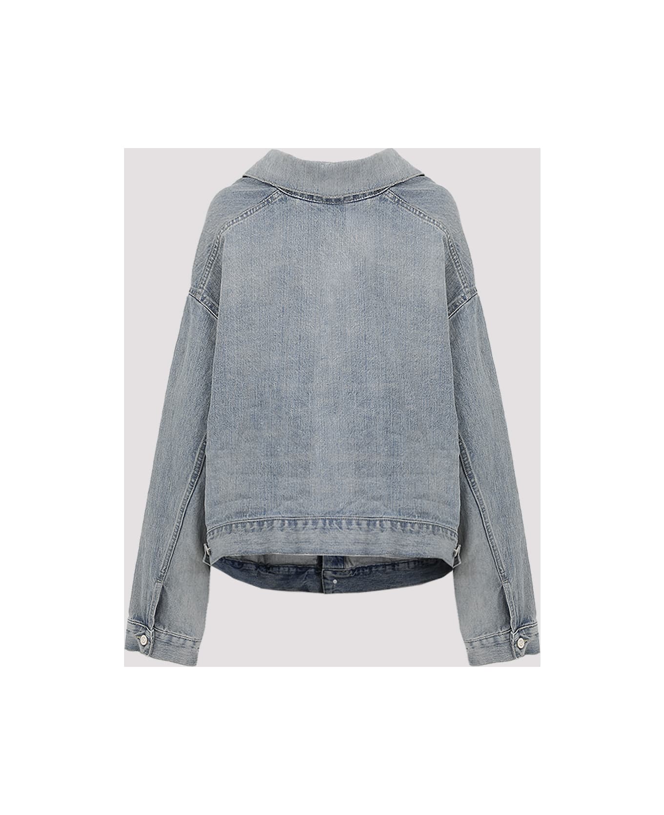 Balenciaga Off Shoulder Jacket - Outback Blue