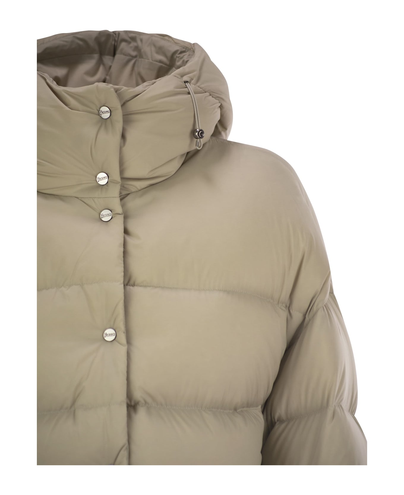 Herno Nylon Microfibre Bomber Jacket - Beige