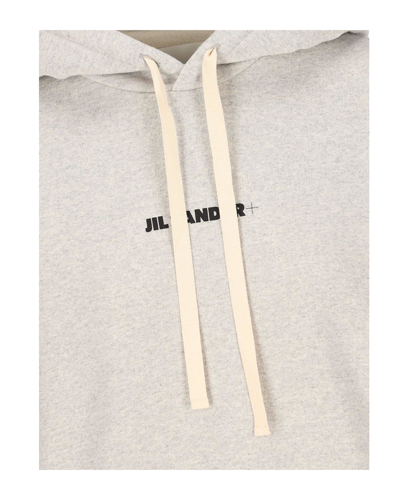 Jil Sander + Long Sleeved Logo-print Hoodie - Green