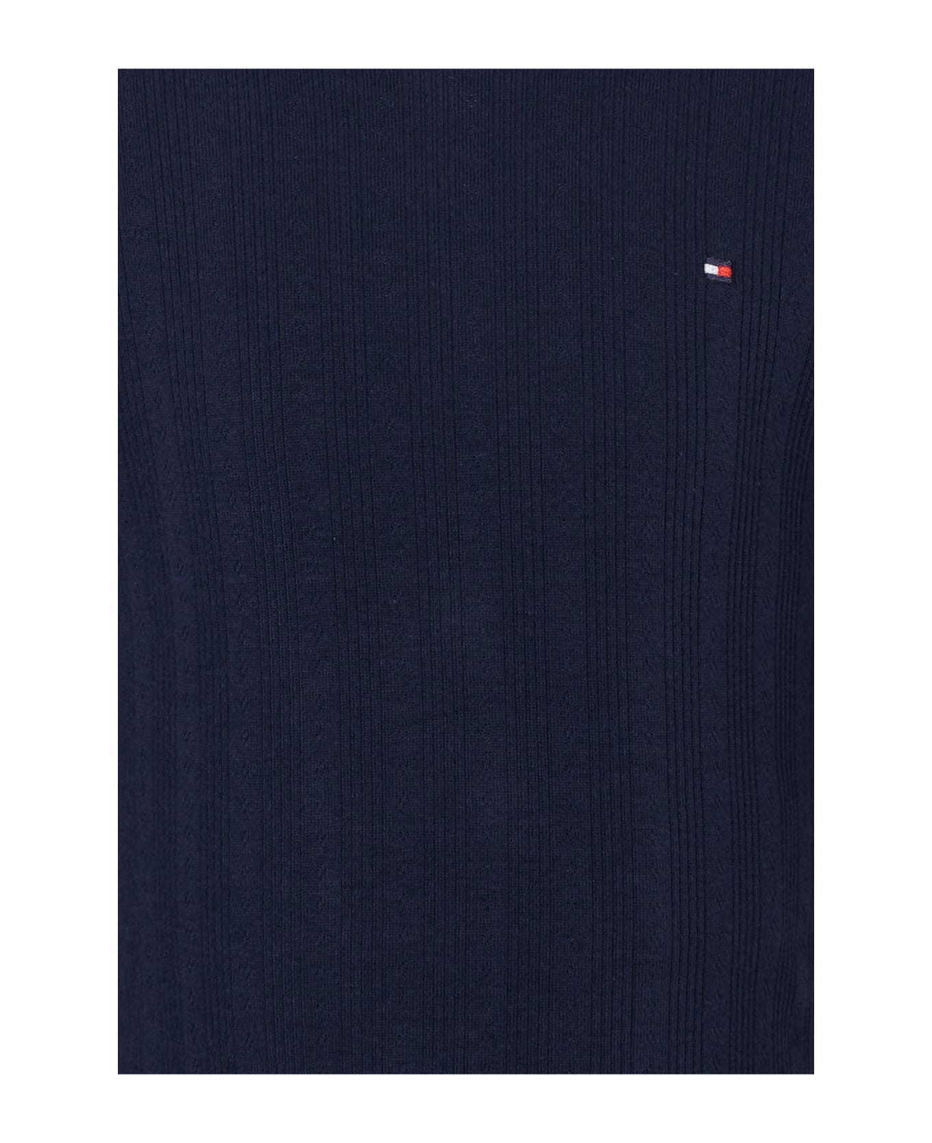 Tommy Hilfiger Blue T-shirt For Girl With Iconic Flag - Blue