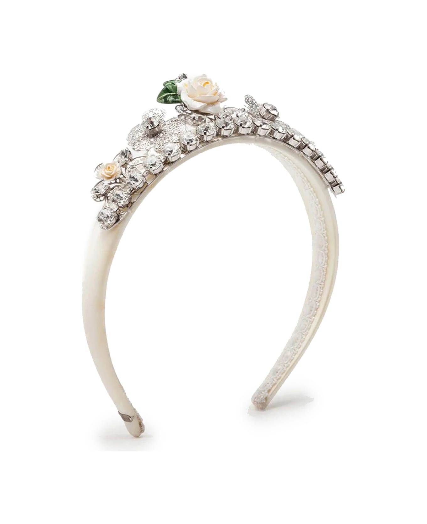 Dolce & Gabbana Headband With Jewellery Application - White