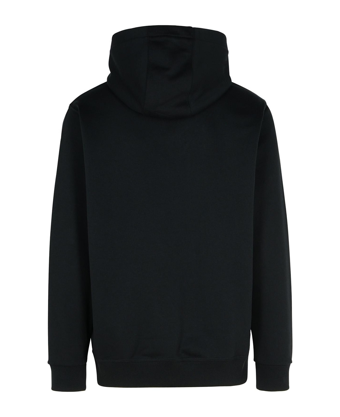 Burberry Logo Printed Drawstring Hoodie - BLACK