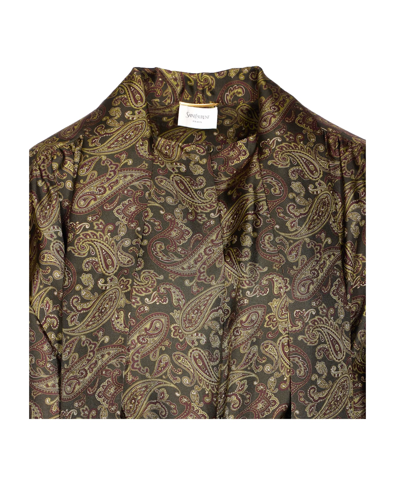 Paisley Motif Silk Dress - Thumbnail 1