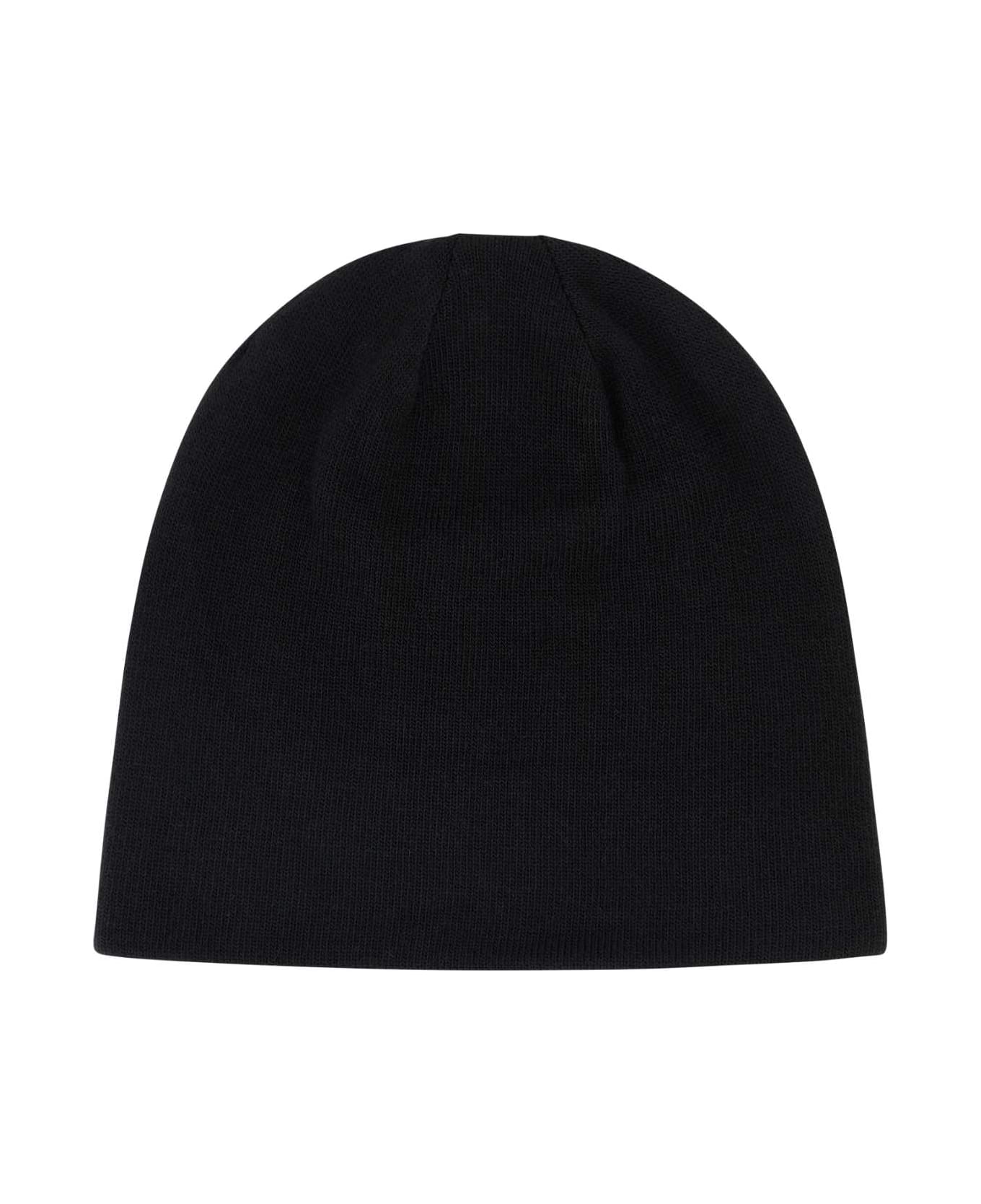 The North Face Black Stretch Polyester Blend Beanie Hat - TNF Black-TNF Black-TNF White