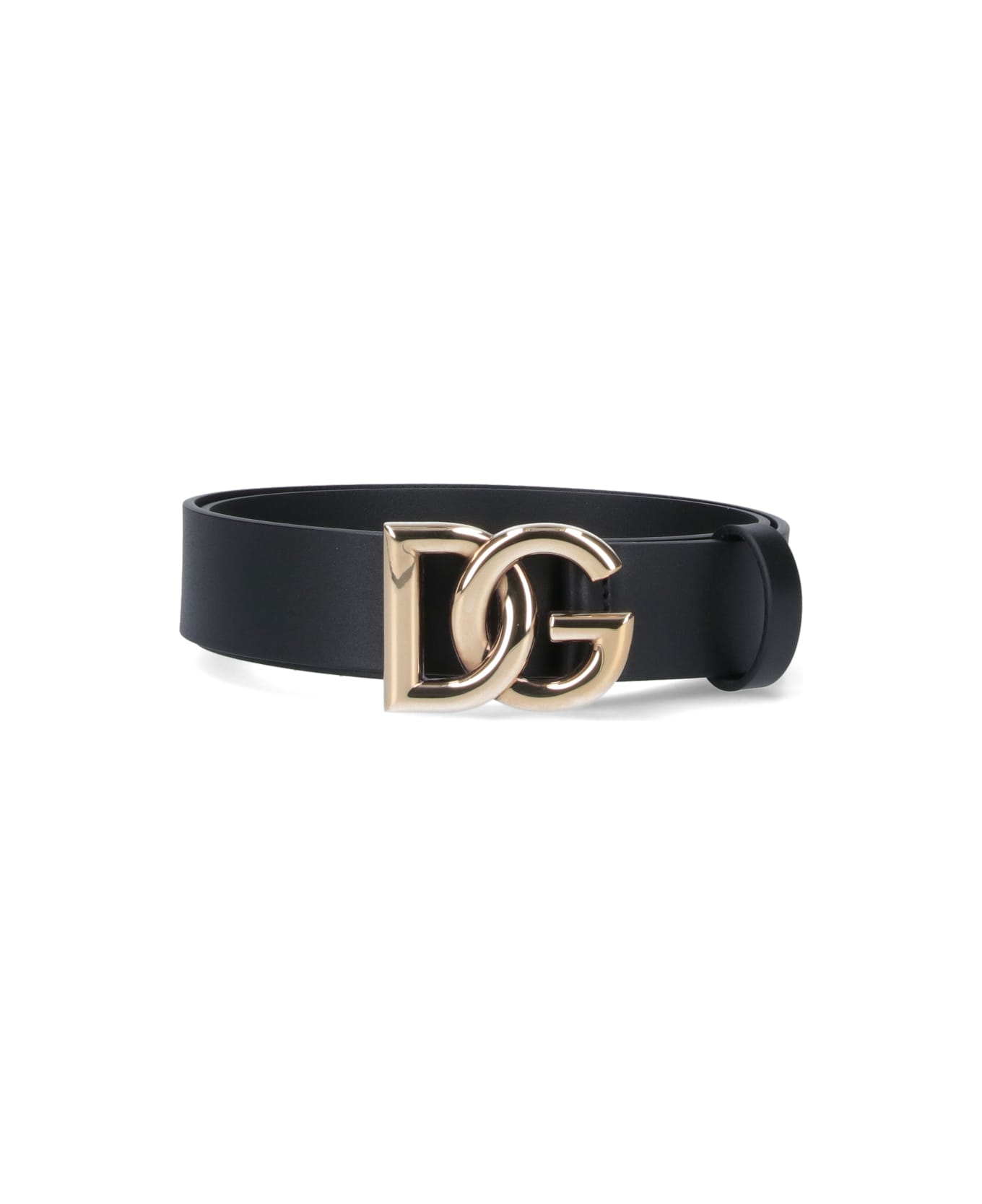 Dolce & Gabbana 'dg' Buckle Belt - Nero oro