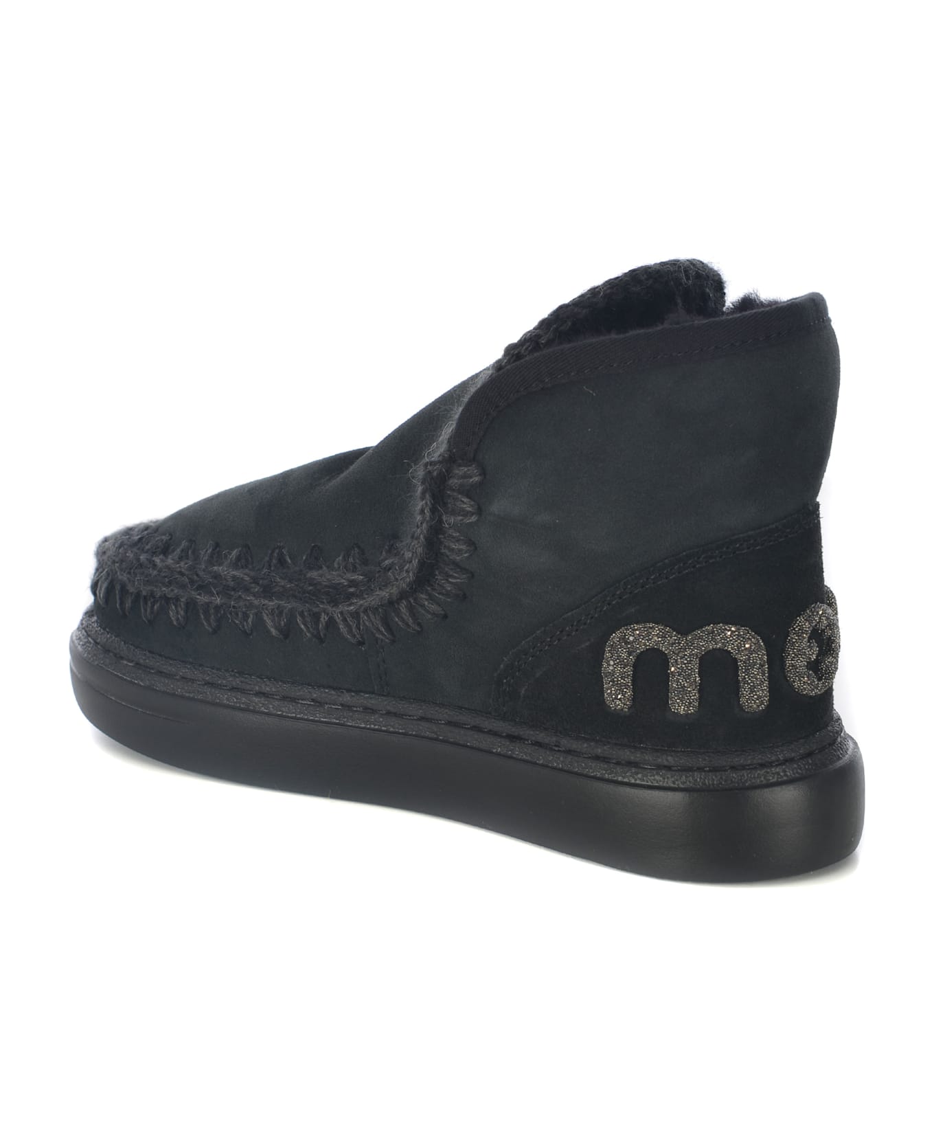 Mou Boots Mou "eskimo Bold" Made Of Suede - Black