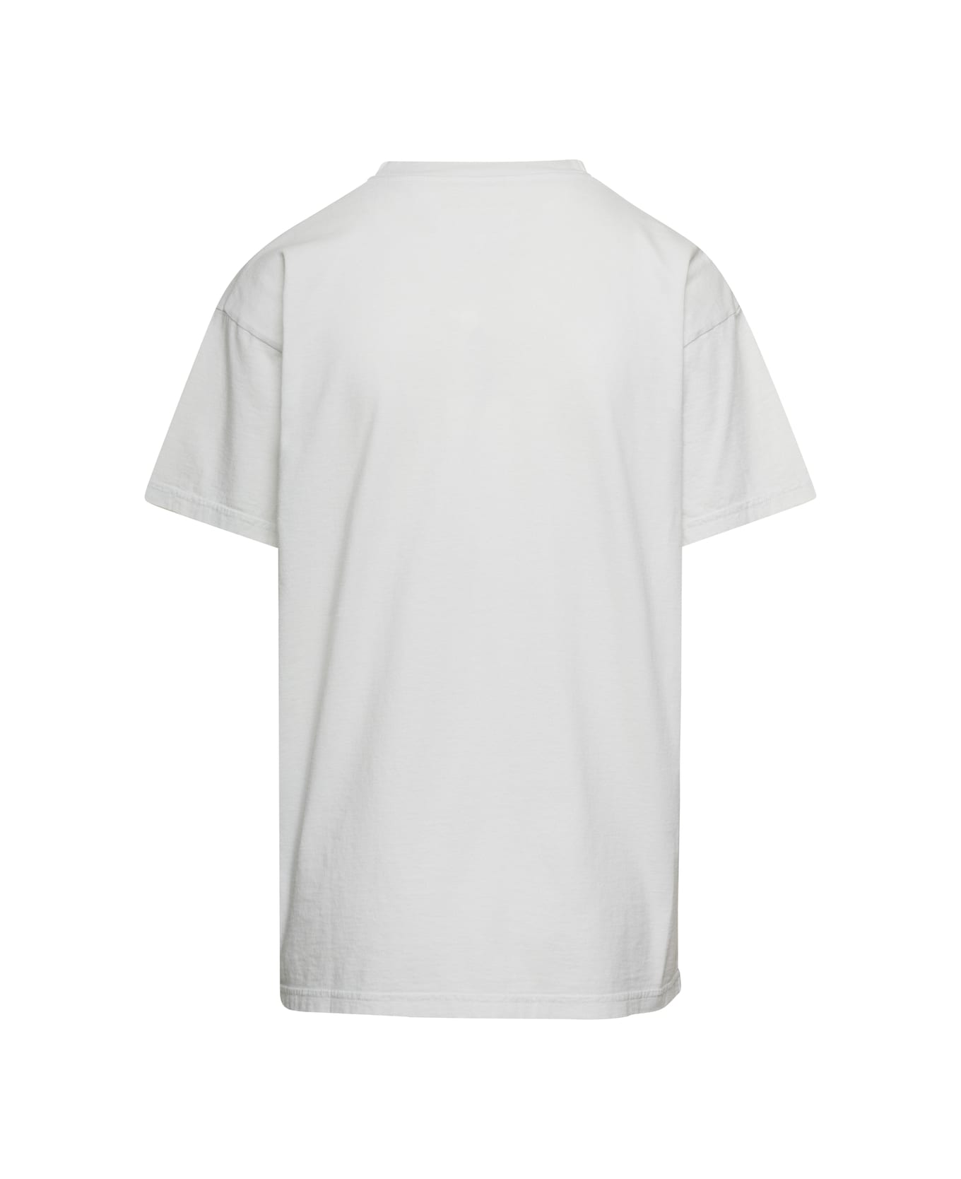 Maison Margiela White T-shirt With Printed Logo On The Front In Cotton Woman - White