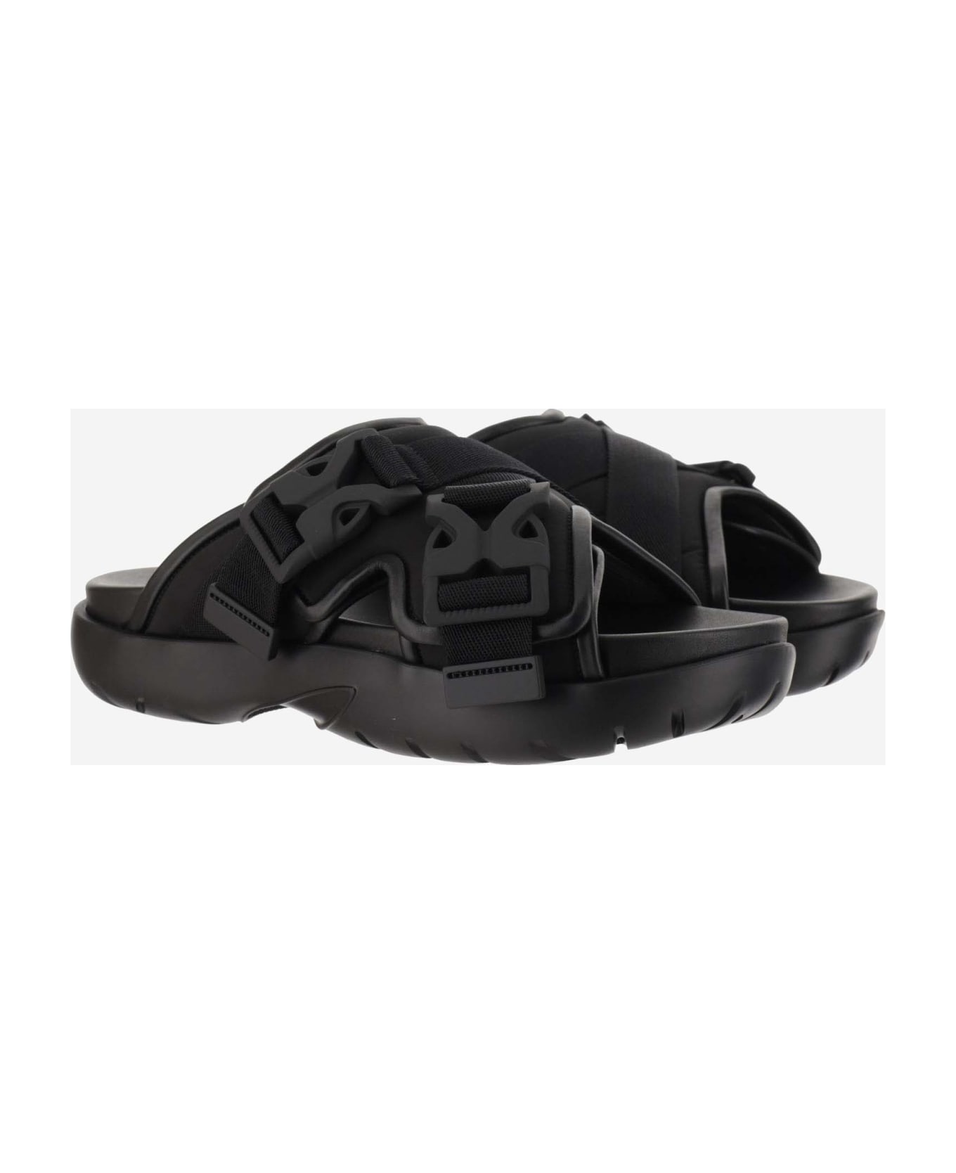 Bottega Veneta Fabric Sandals - Black