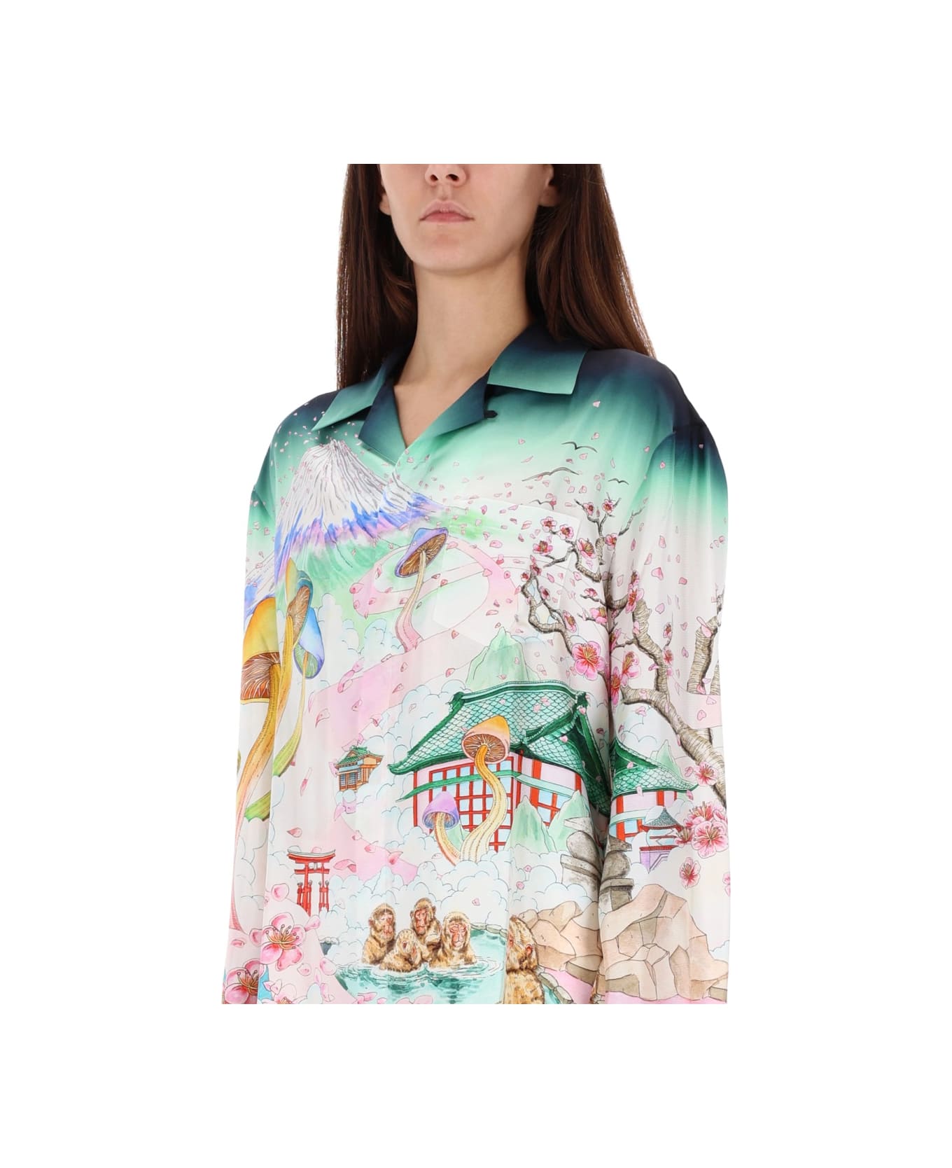 Casablanca "flower" Print Shirt - MULTICOLOUR