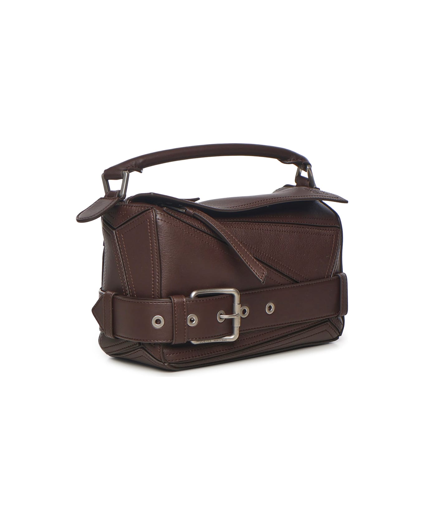 Loewe Small Puzzle Biker Bag - DARK BROWNIE