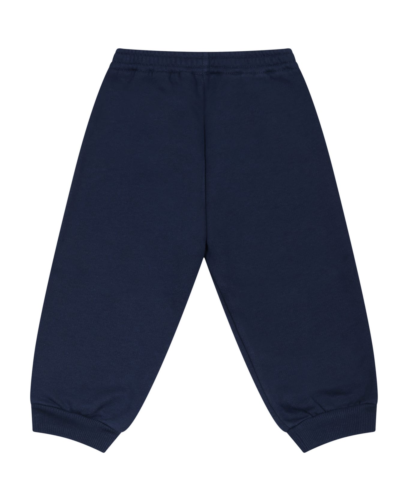Gucci Blue Trousers For Baby Boy With Double G - Blue