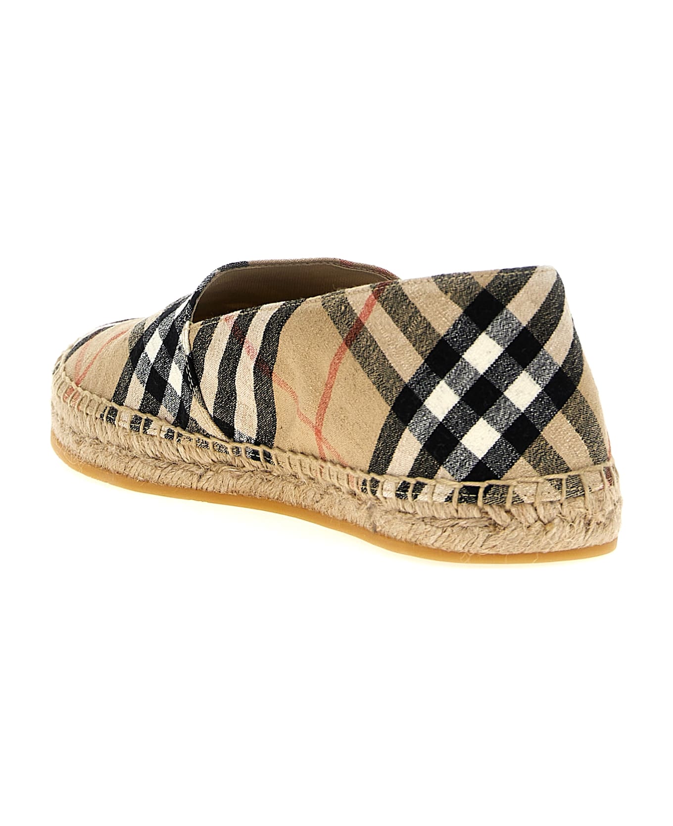 Burberry 
mews Check 
 Espadrilles - Beige