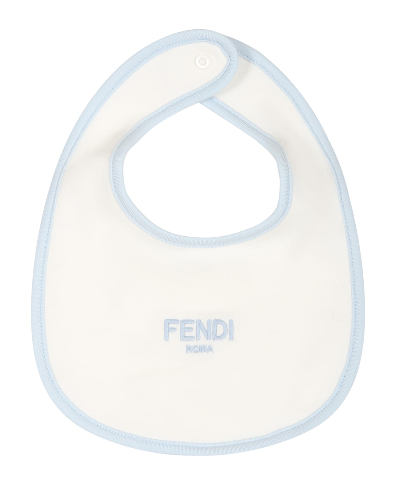 Fendi Light Blue Set For Baby Girl With Logo - Light Blue ボディスーツ＆セットアップ