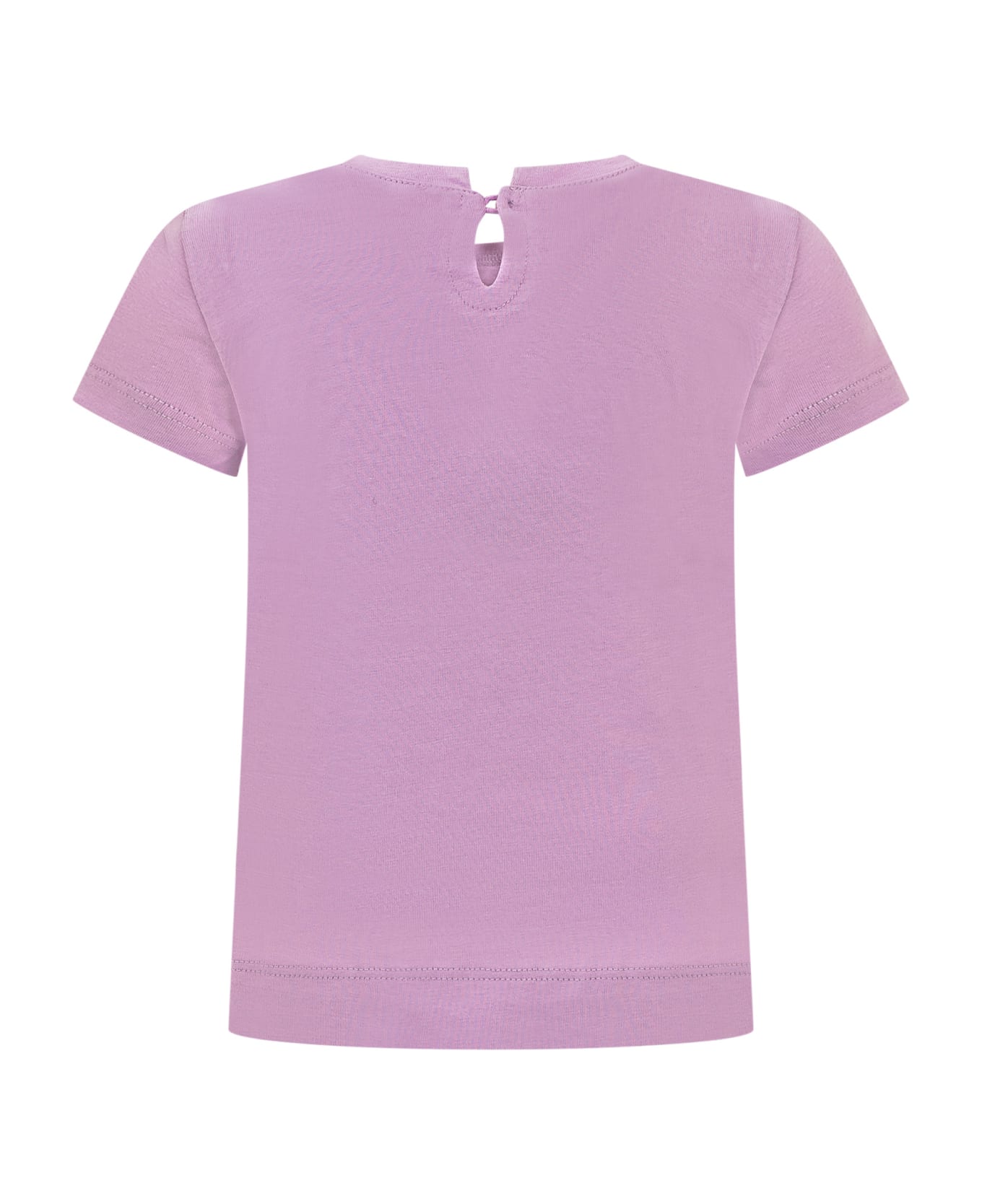 Monnalisa Flower T-shirt - GLICINE Tシャツ＆ポロシャツ