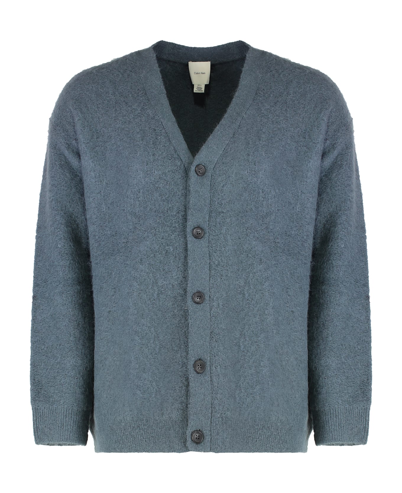 Calvin Klein Cardigan In Alpaca Blend - blue
