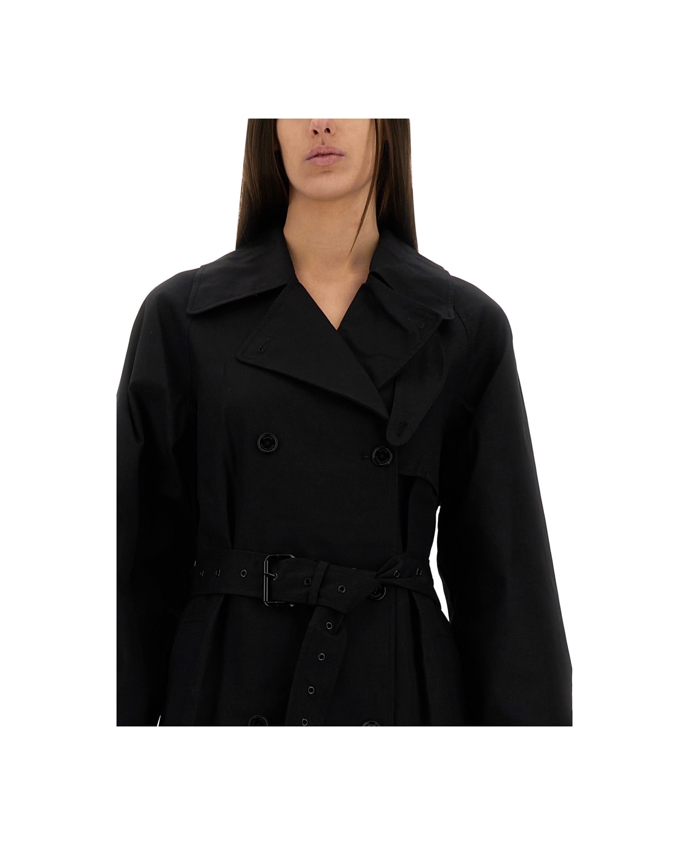 Michael Kors Belted Trench Coat - BLACK