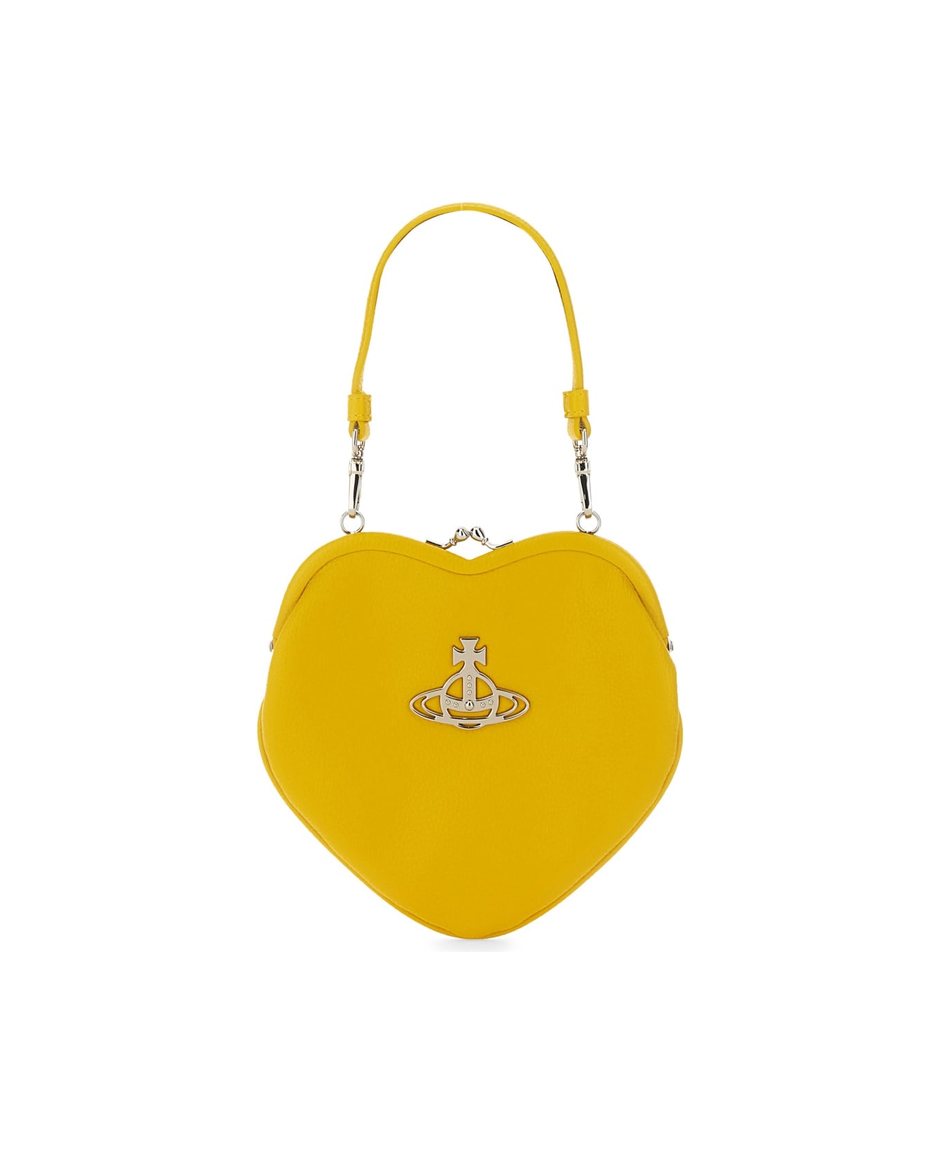 Vivienne Westwood "belle" Heart Frame Bag - YELLOW クラッチバッグ