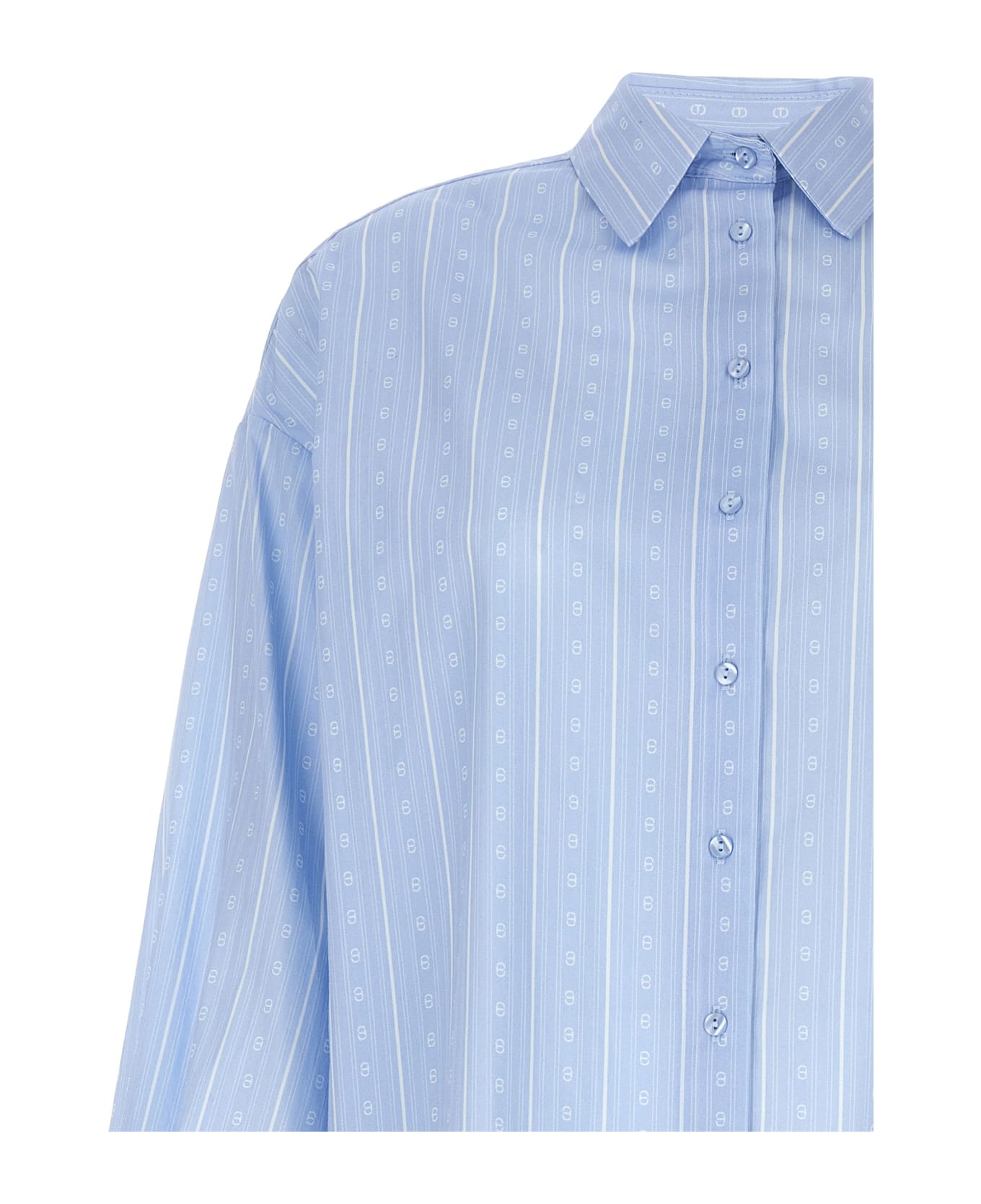 TwinSet 'monogram' Shirt - Light Blue シャツ