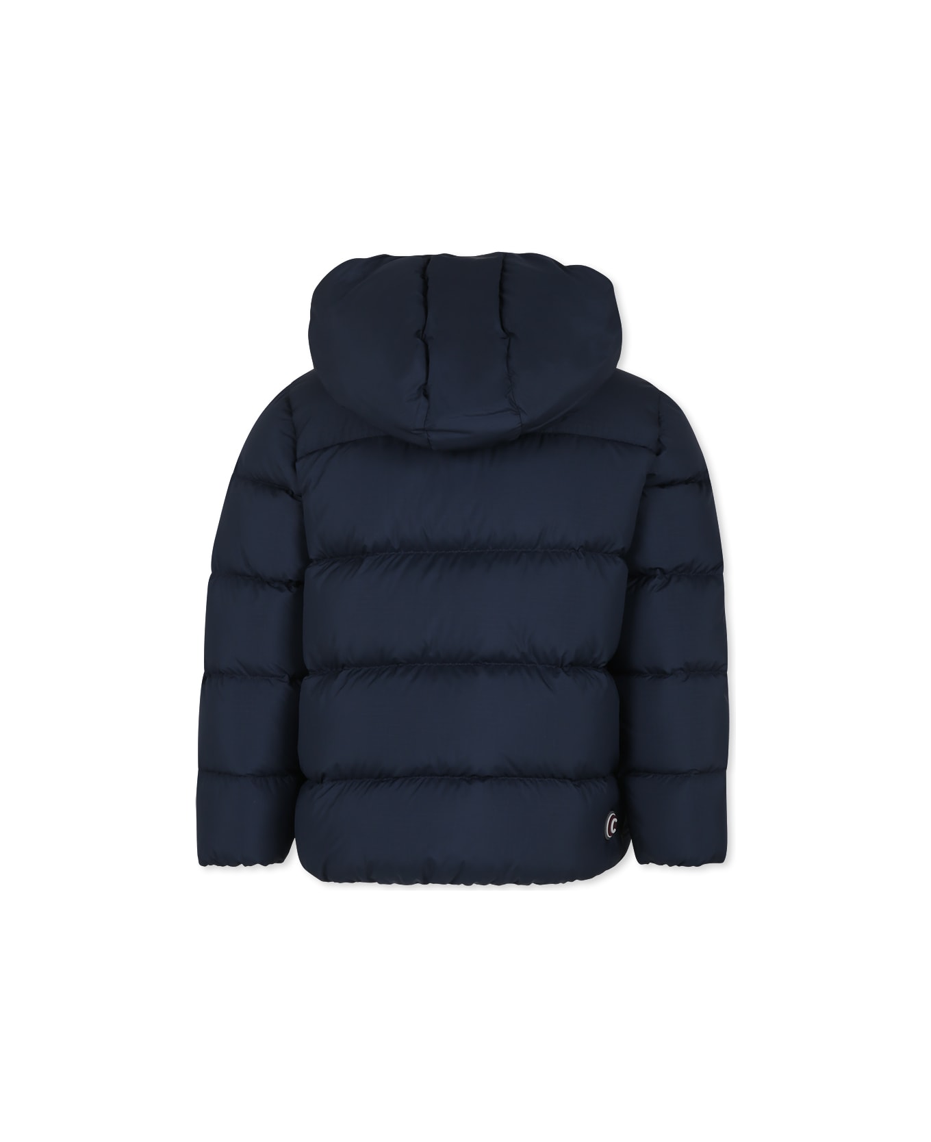 Colmar Blue Down Jacket For Boy With Logo - Navy
