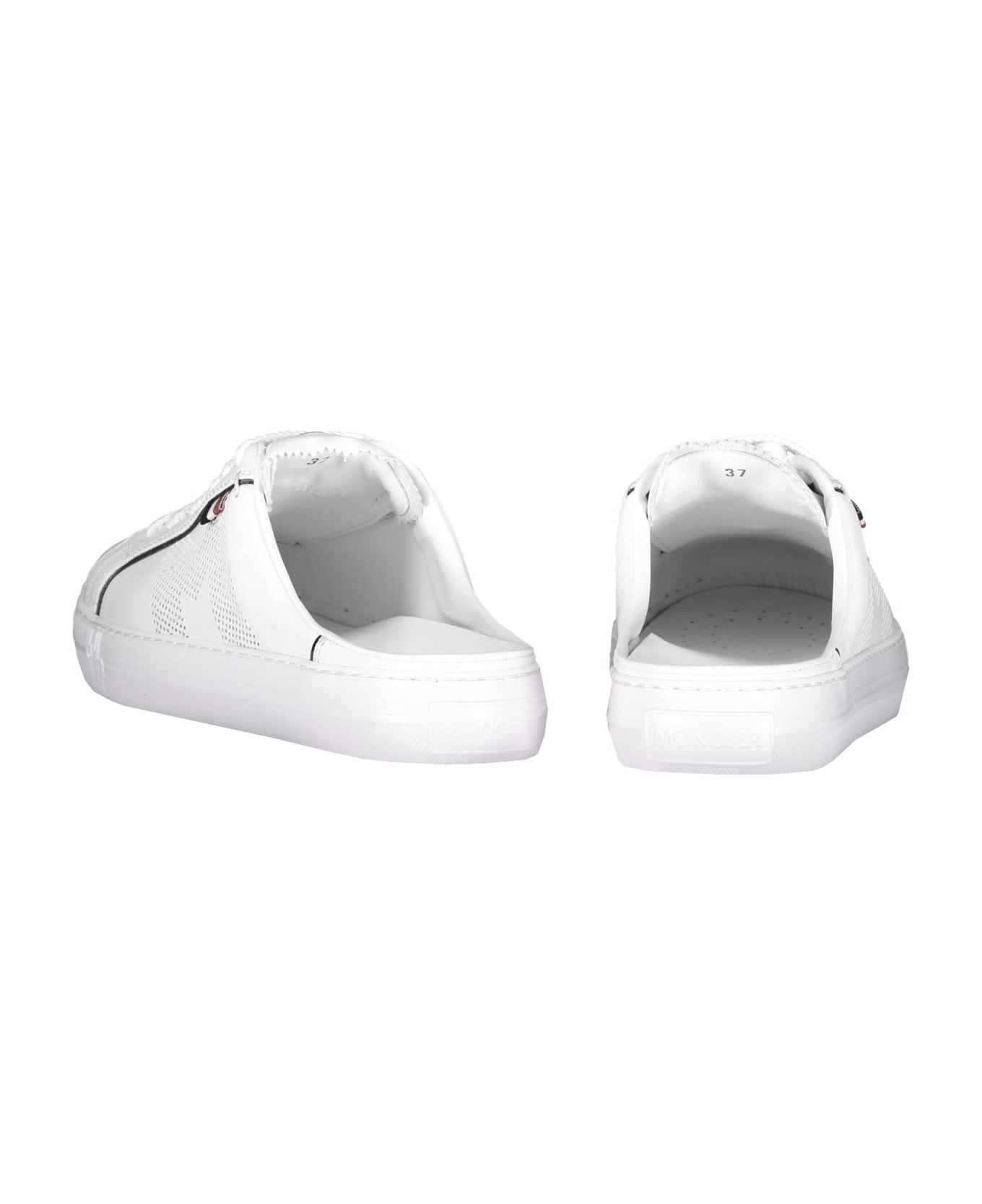 Moncler Ariel Slip Leather Slip-on Sneakers - White