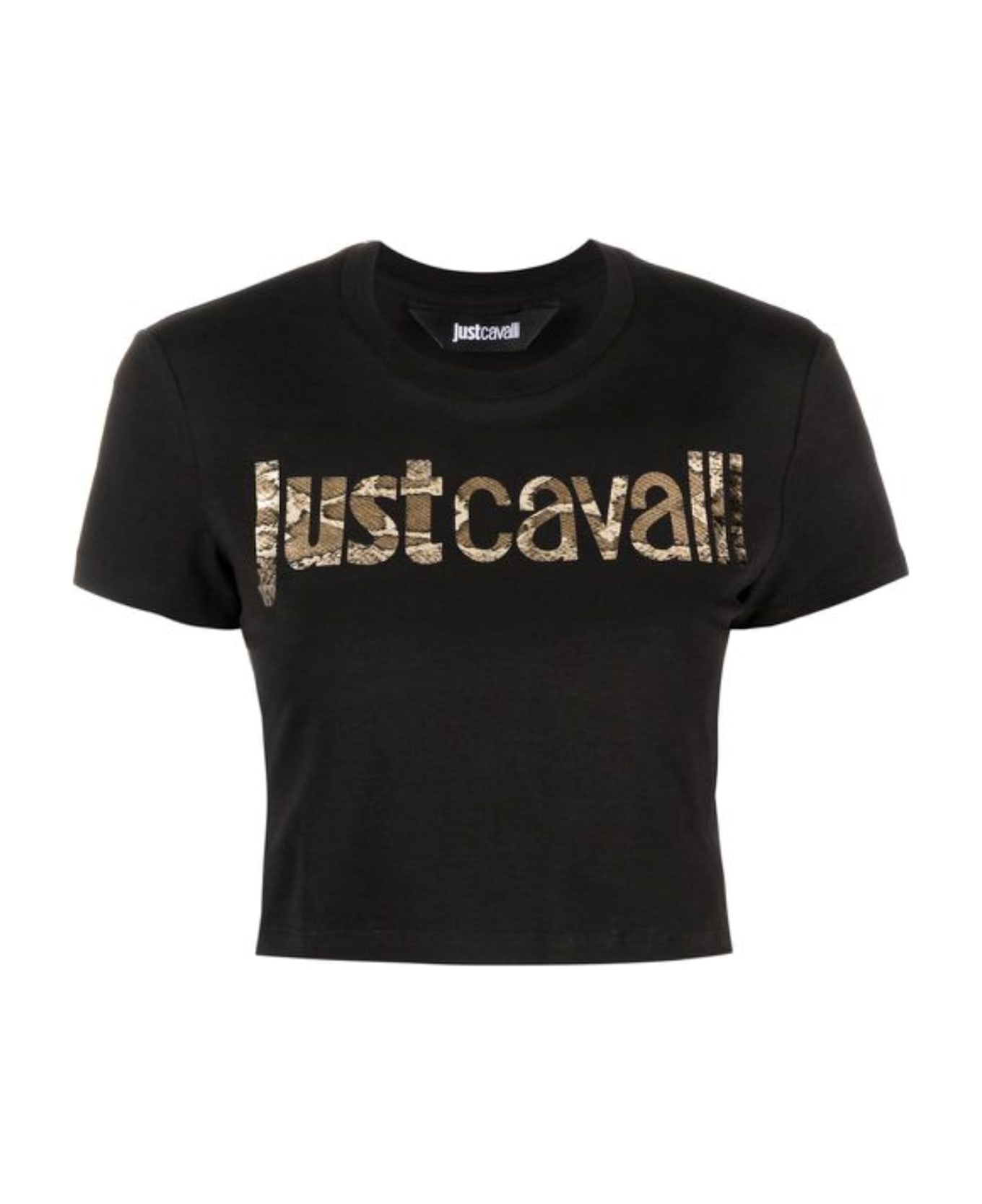 Just Cavalli Black Short Sleeves T-shirt - Black