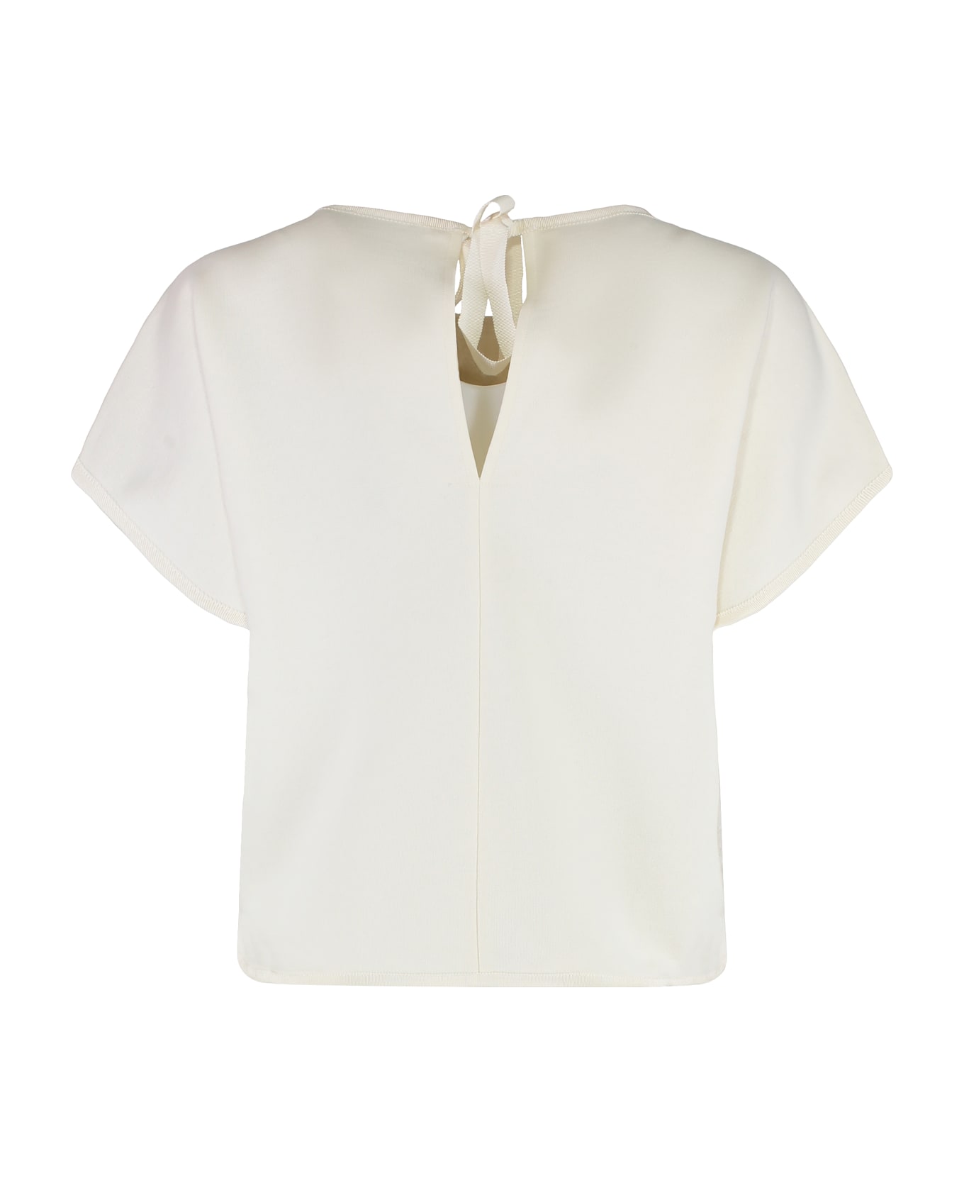 Moncler Cotton Crew-neck T-shirt - Ivory