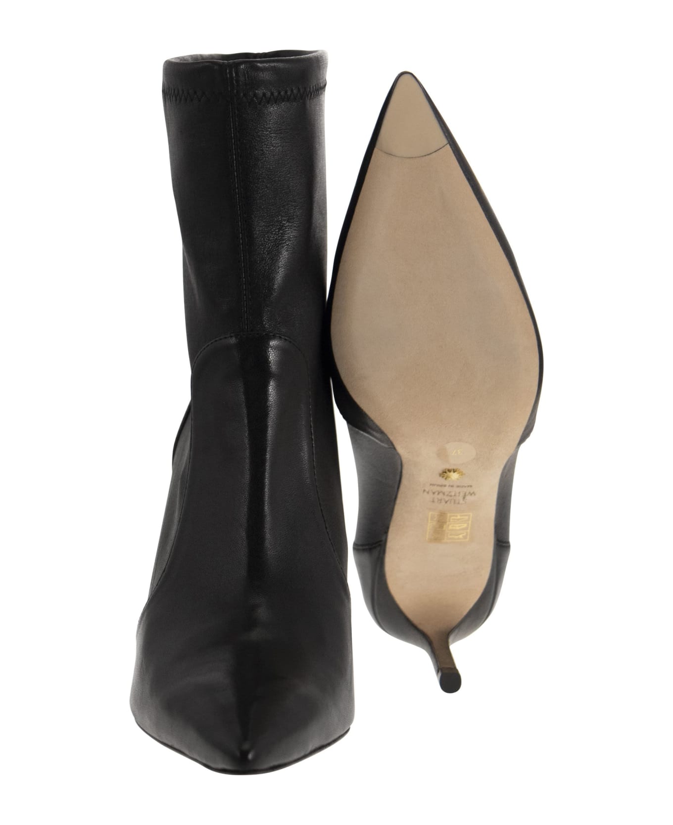Stuart Weitzman Stuart 85 - Leather Boot - Black