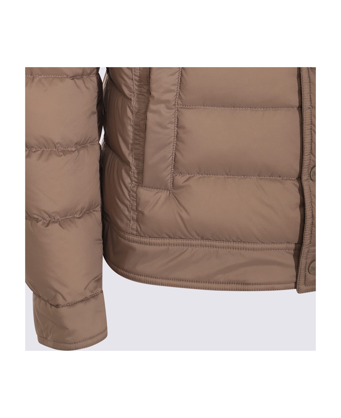 Herno Light Beige Down Jacket - Fango