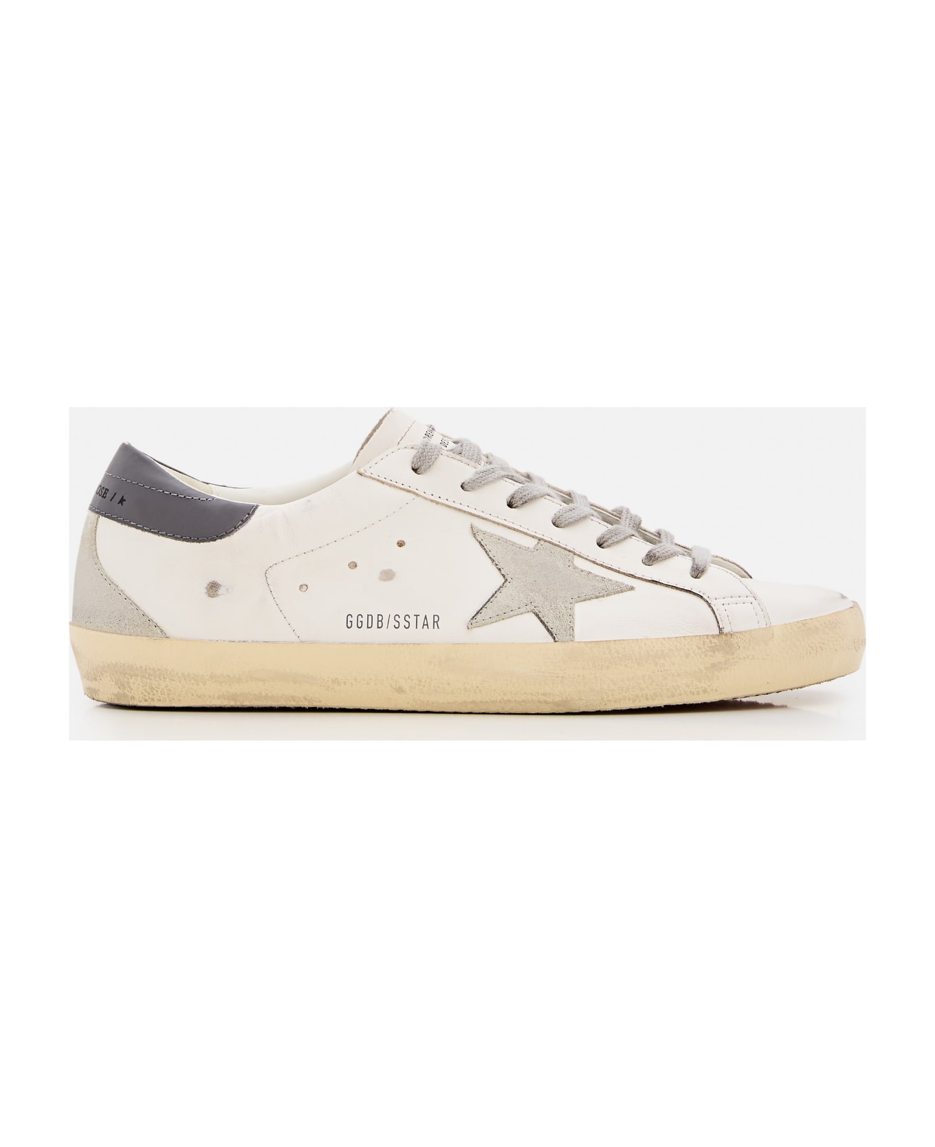 Golden Goose Superstar Sneakers In Pelle - White