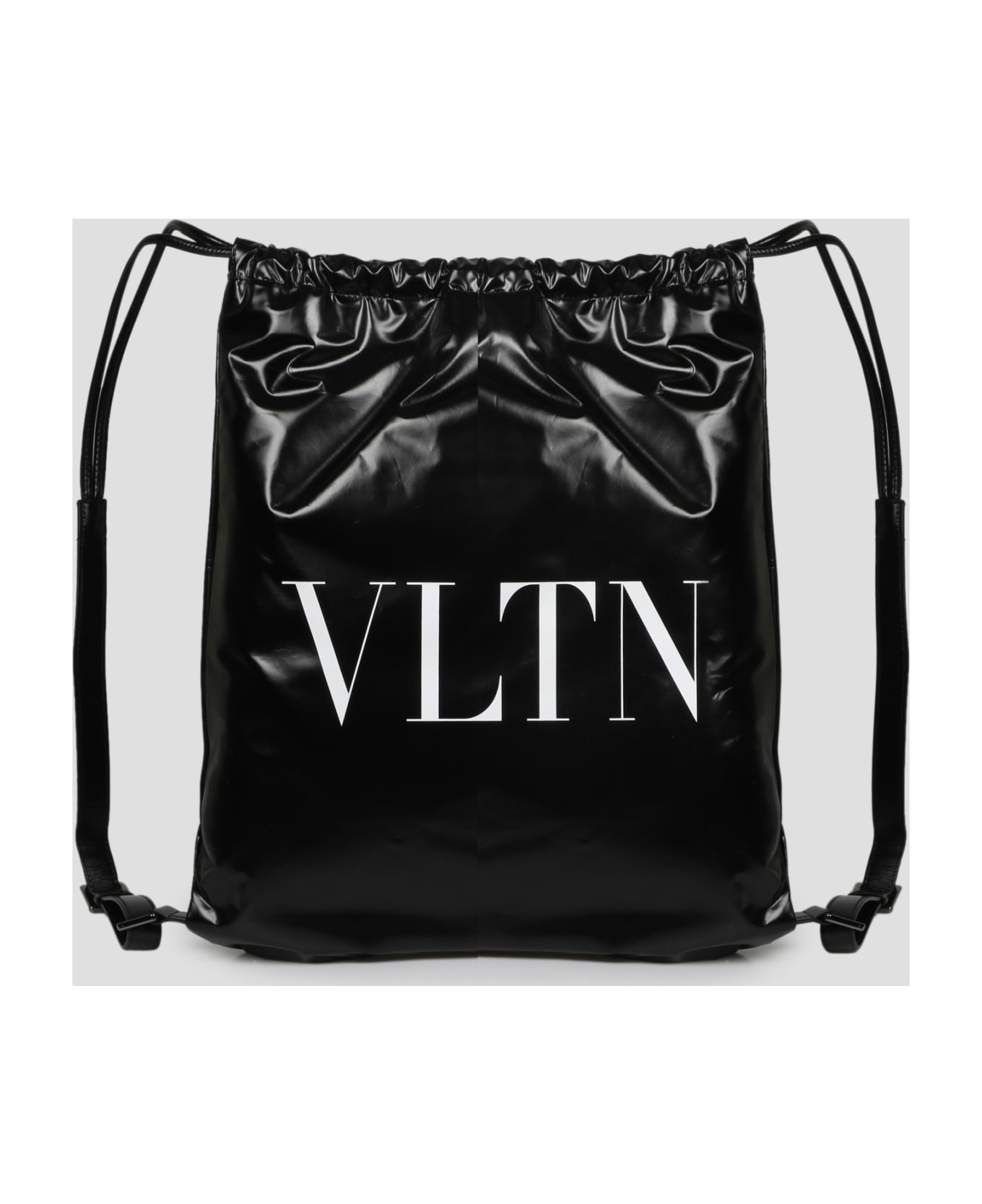 Valentino Garavani Vltn Soft Backpack - Black, white rose