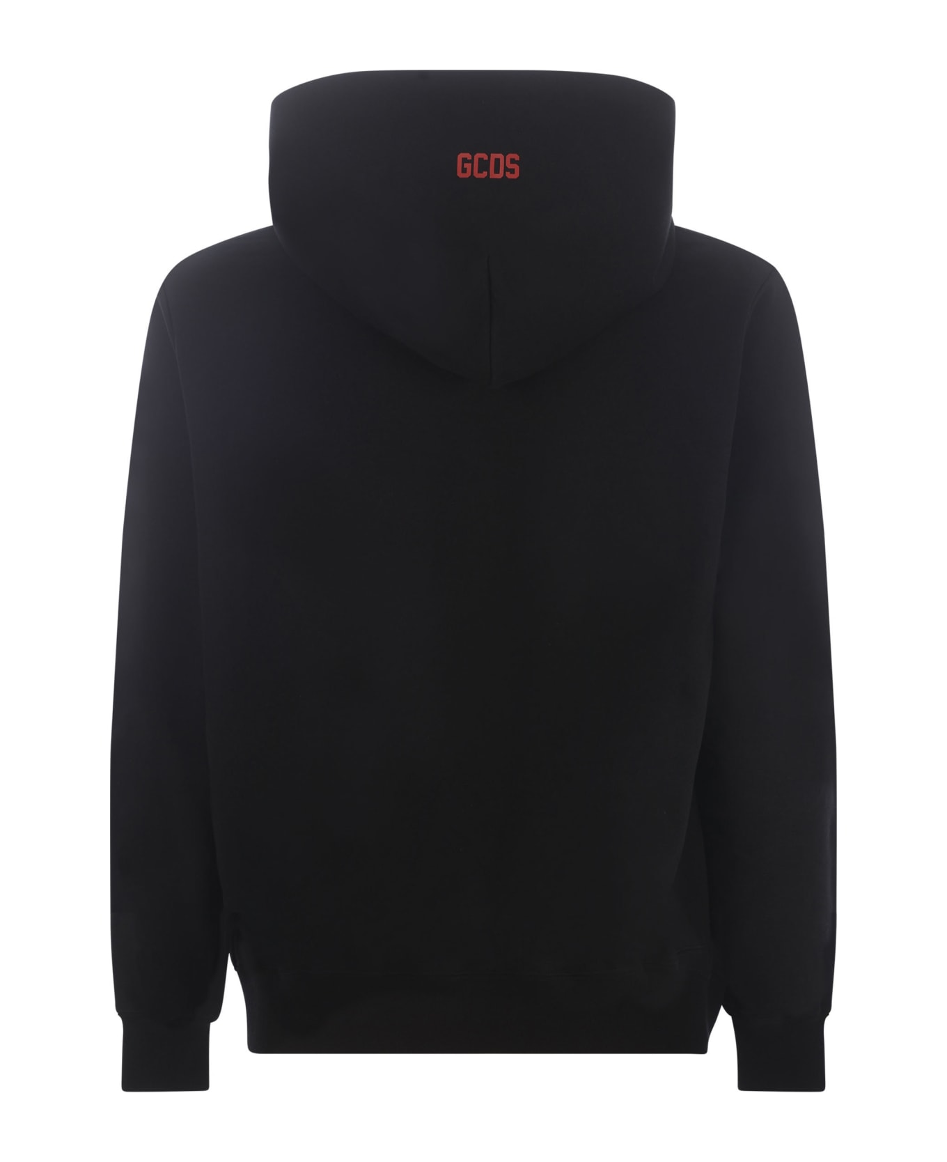 GCDS Hooded Sweatshirt Gcds "basic Logo" In Cotton - Nero