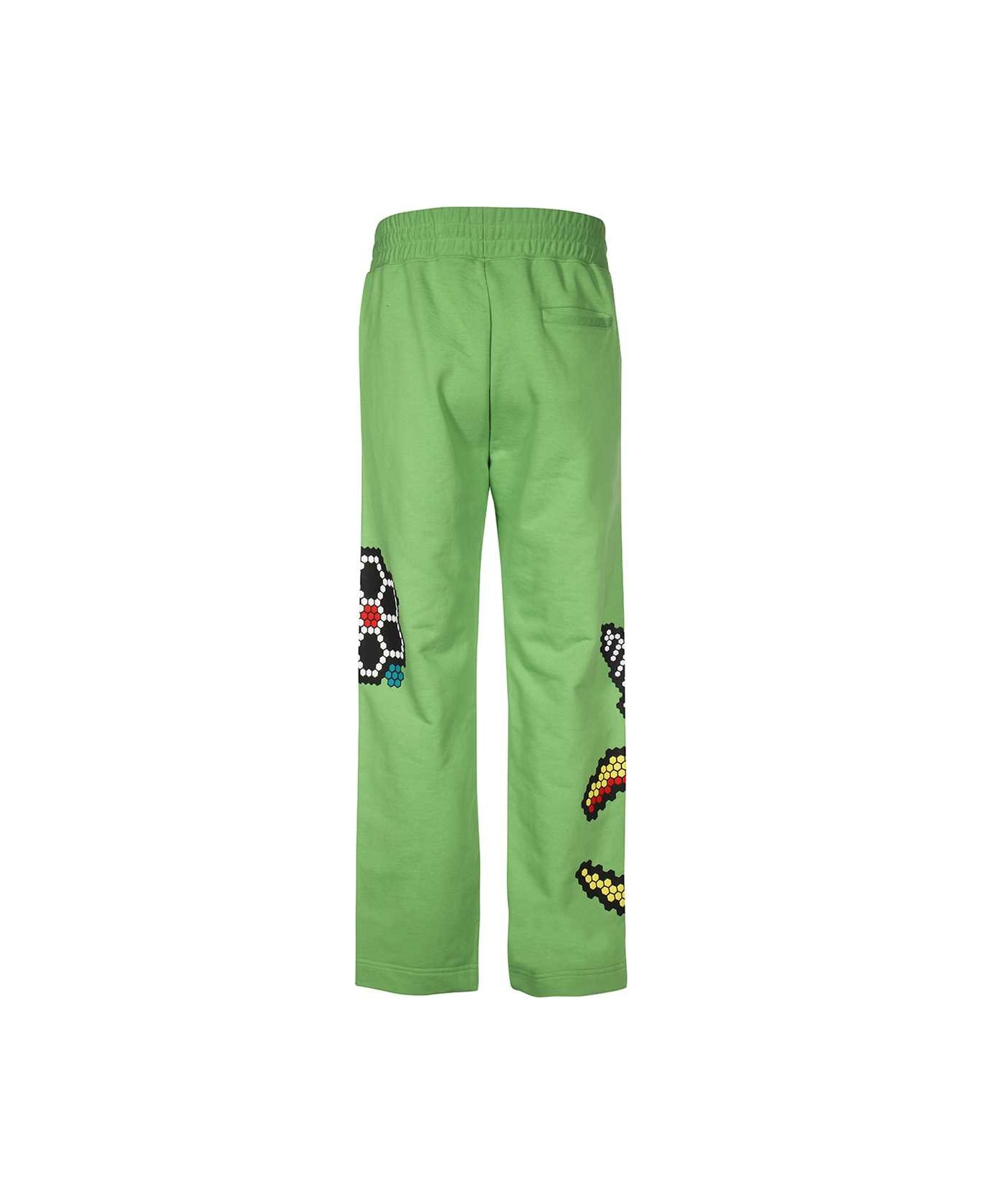 GCDS Logo Print Sweatpants - green ボトムス
