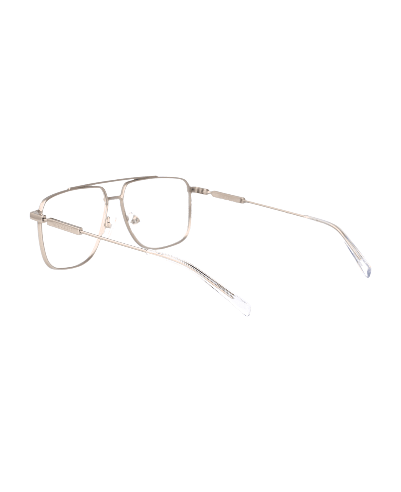 Alexander McQueen Eyewear Am0480o Glasses - SILVER-SILVER-TRANSPARENT