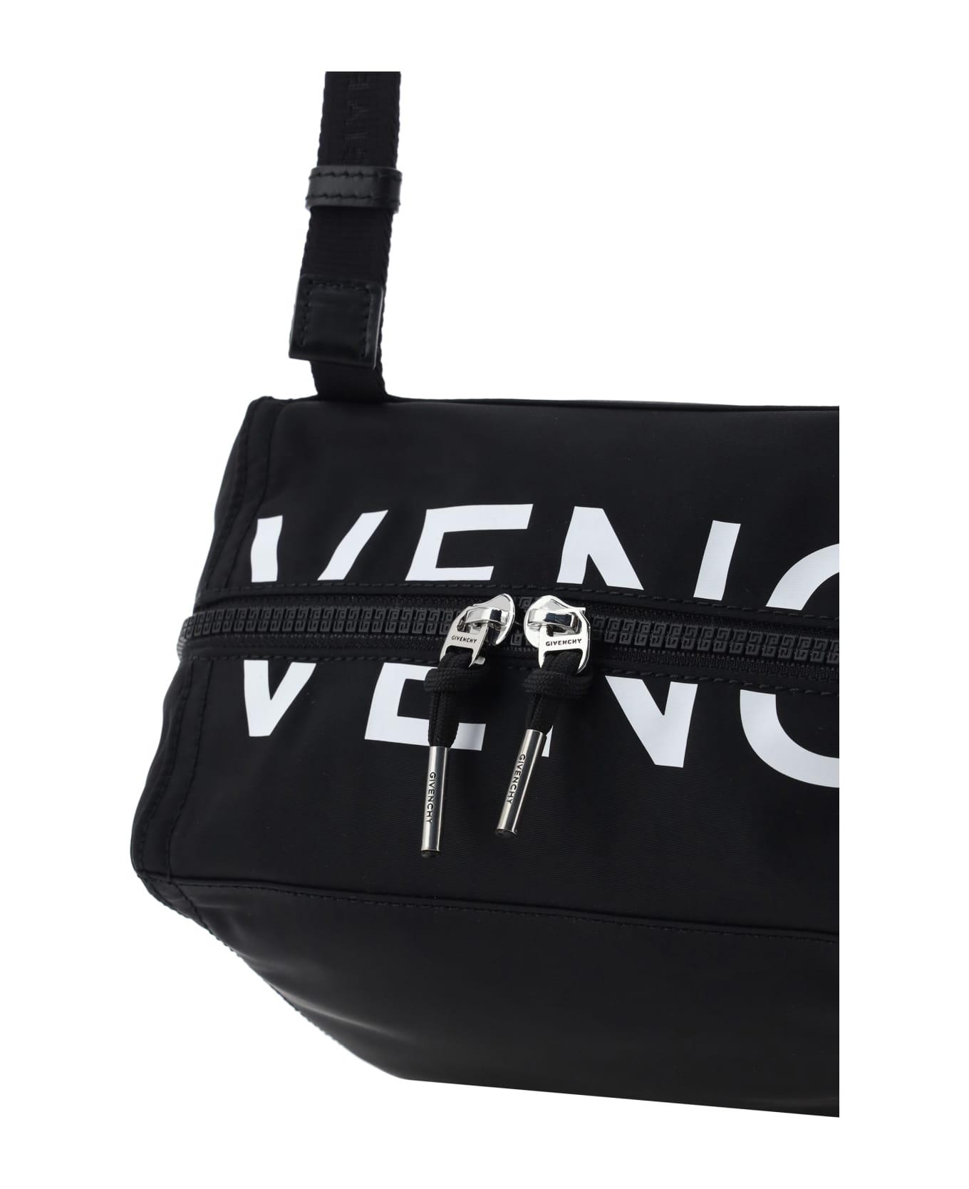 Givenchy Mini Pandora Nylon Messenger Bag - Black/white ショルダーバッグ