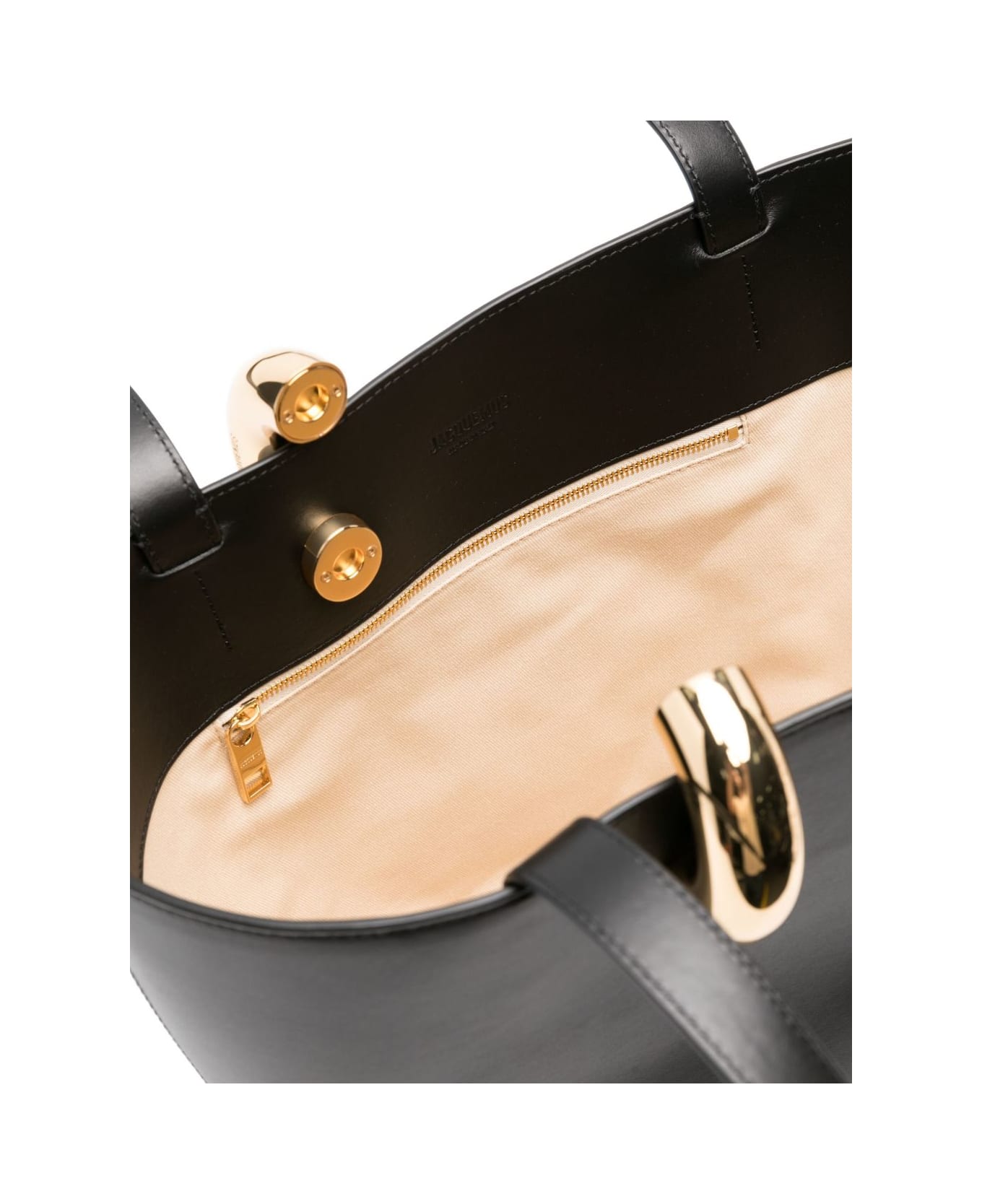 Jacquemus Le Bambola Moyen Leather Bucket Bag - Black