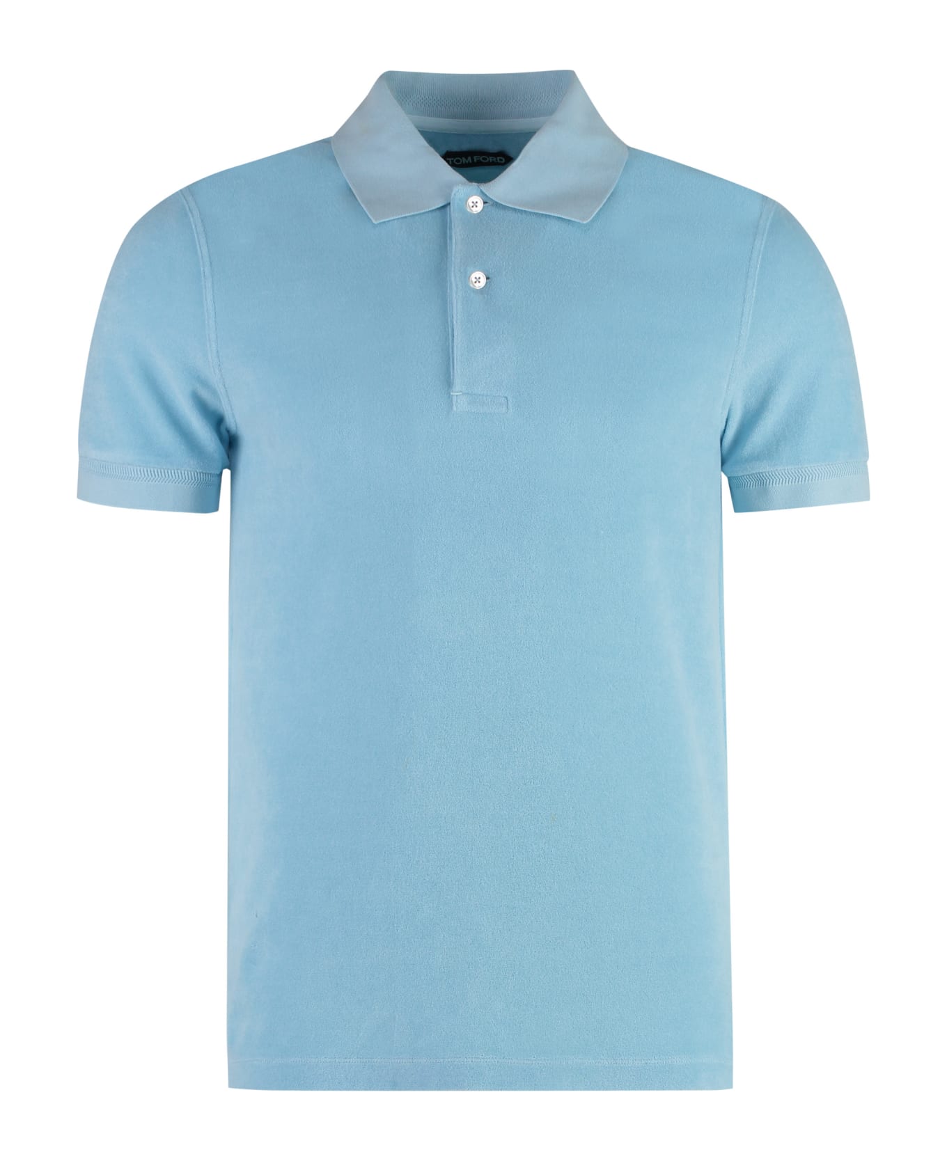 Tom Ford Short Sleeve Cotton Polo Shirt - turquoise ポロシャツ