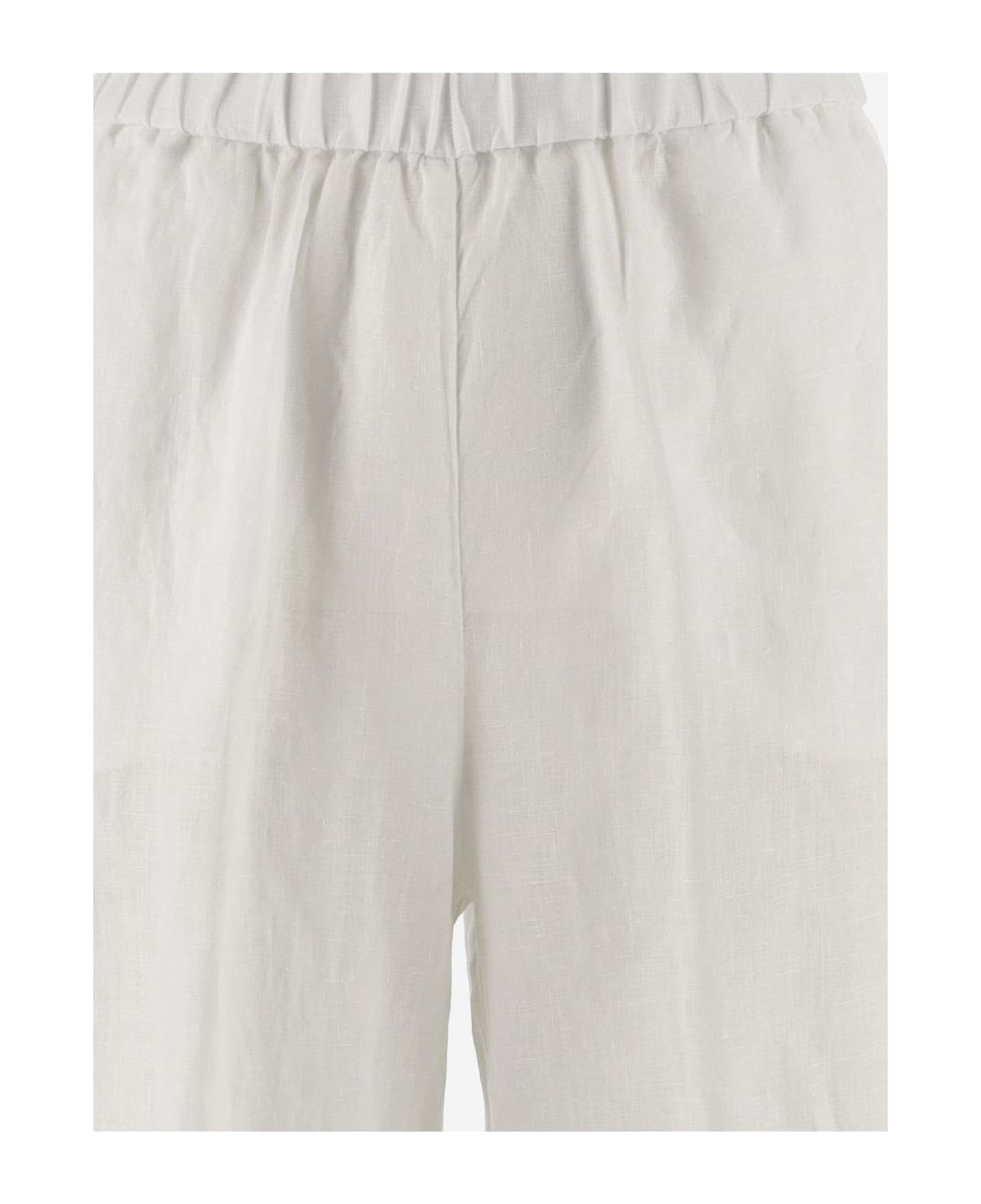 Aspesi Linen Pants - Bianco ボトムス