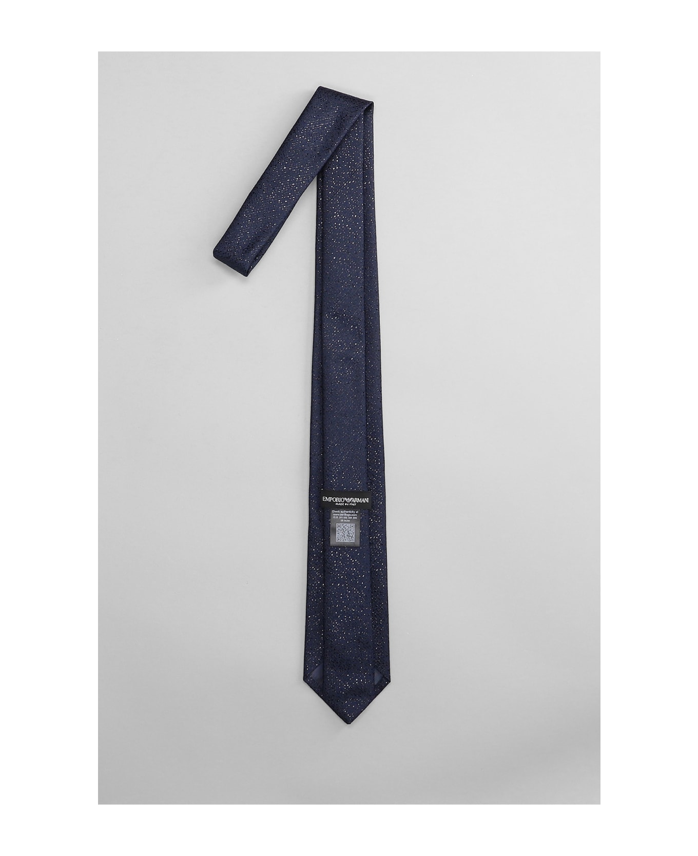 Emporio Armani Tie In Blue Silk - blue