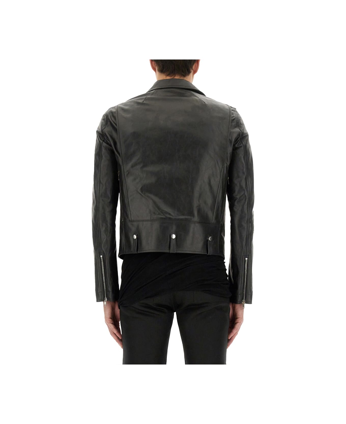 Rick Owens Leather "brad" Jacket - BLACK